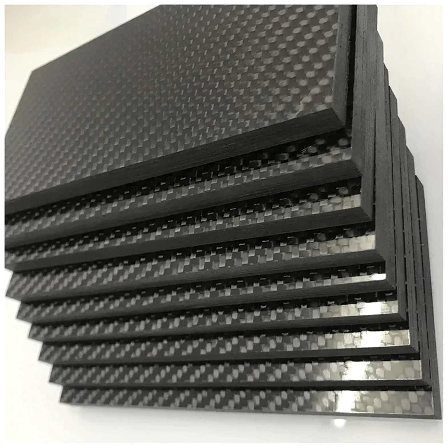 Hoja de fibra de carbono 3K, panel de fibra de carbono de tejido liso de 200x250 mm, materia prima liviana for manualidades,(3.0mm plain glossy)