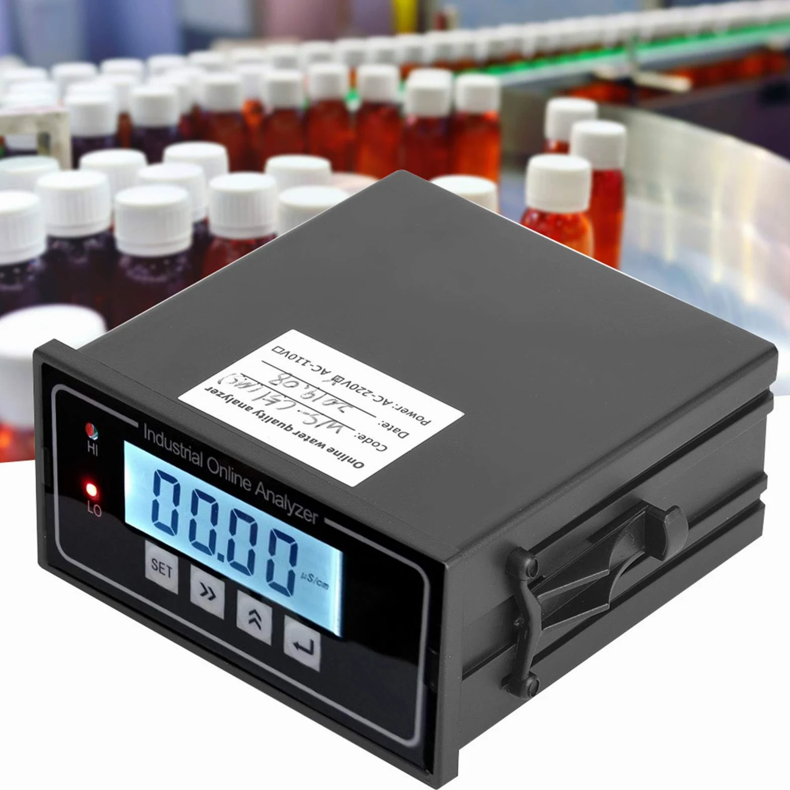 Medidor de Conductividad Eléctrica, Comprobador de Conductividad Estable Y sin Mantenimiento con Pantalla LCD para la Industria Alimentaria Y de Bebidas para la Industria Química Electrónica