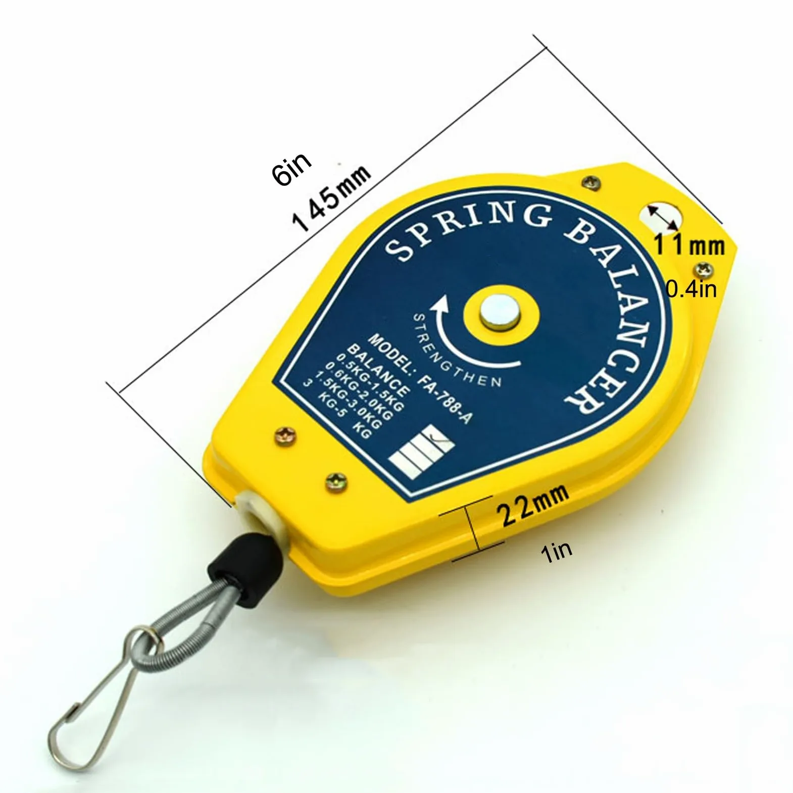 Equilibrador de resorte, Evite caídas, reduzca la fatiga de manera segura, for colgar herramienta for mantener el equipo estable(0.6 2kg)