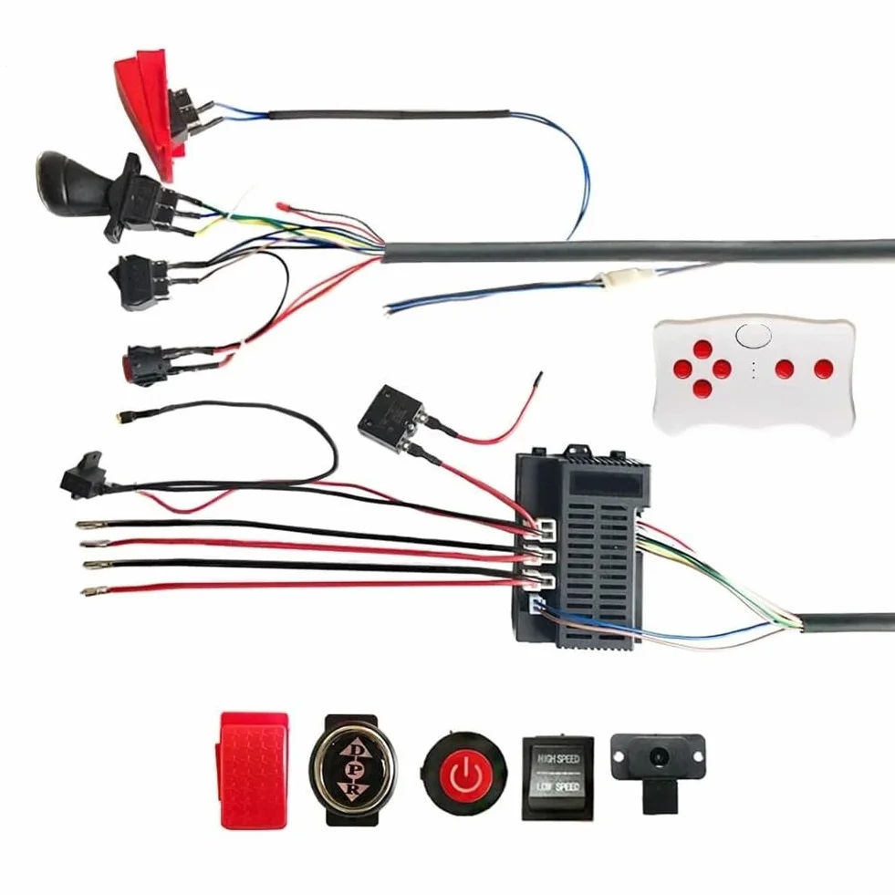 Arnés de cableado vehículo eléctrico niños 12V 40A 200W 2 kits control remoto 4G