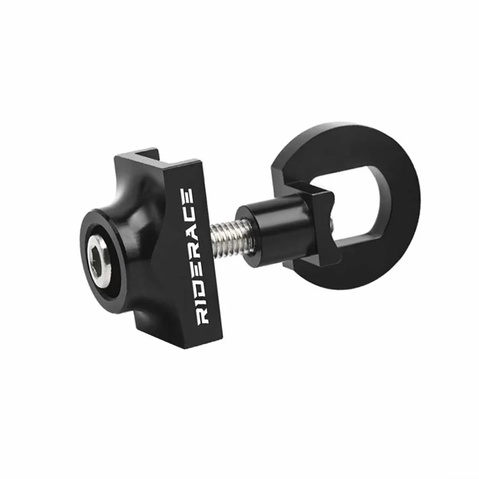Tensor de cadena de bicicleta de aluminio para riel de engranaje fijo, 10 mm, 20 g, negro