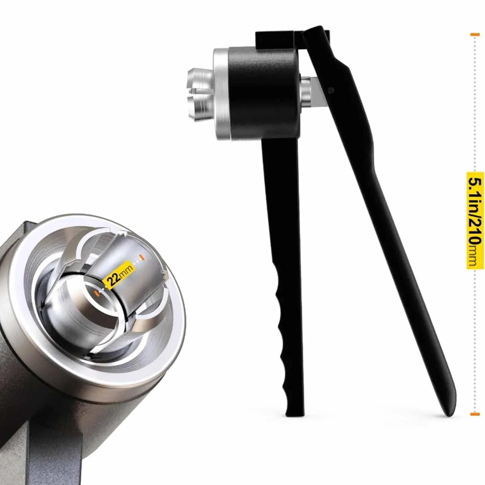 Herramientas de taponado y engarzado de Botellas, máquina de Sellado de Viales, engarzadora de Sellado de Viales Manual de Acero Inoxidable, para Cubierta de Aluminio