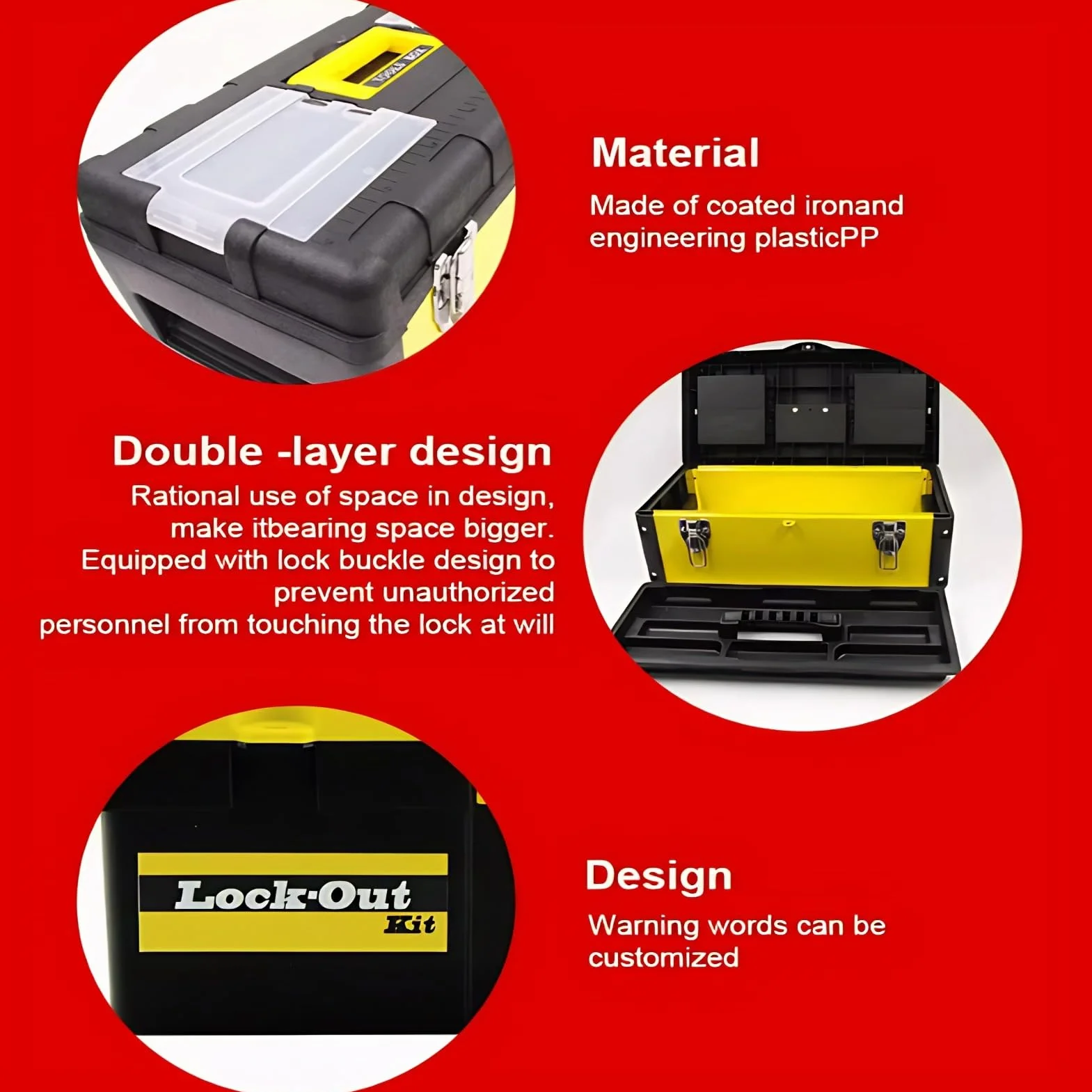 Lockout Tagout Station Kit High Temperature Lockout Tagout Kit Electrical kit de bloqueo eléctrico Stable Per candado electrico formance Lockout Tagout , with Tool Box Kits Kits