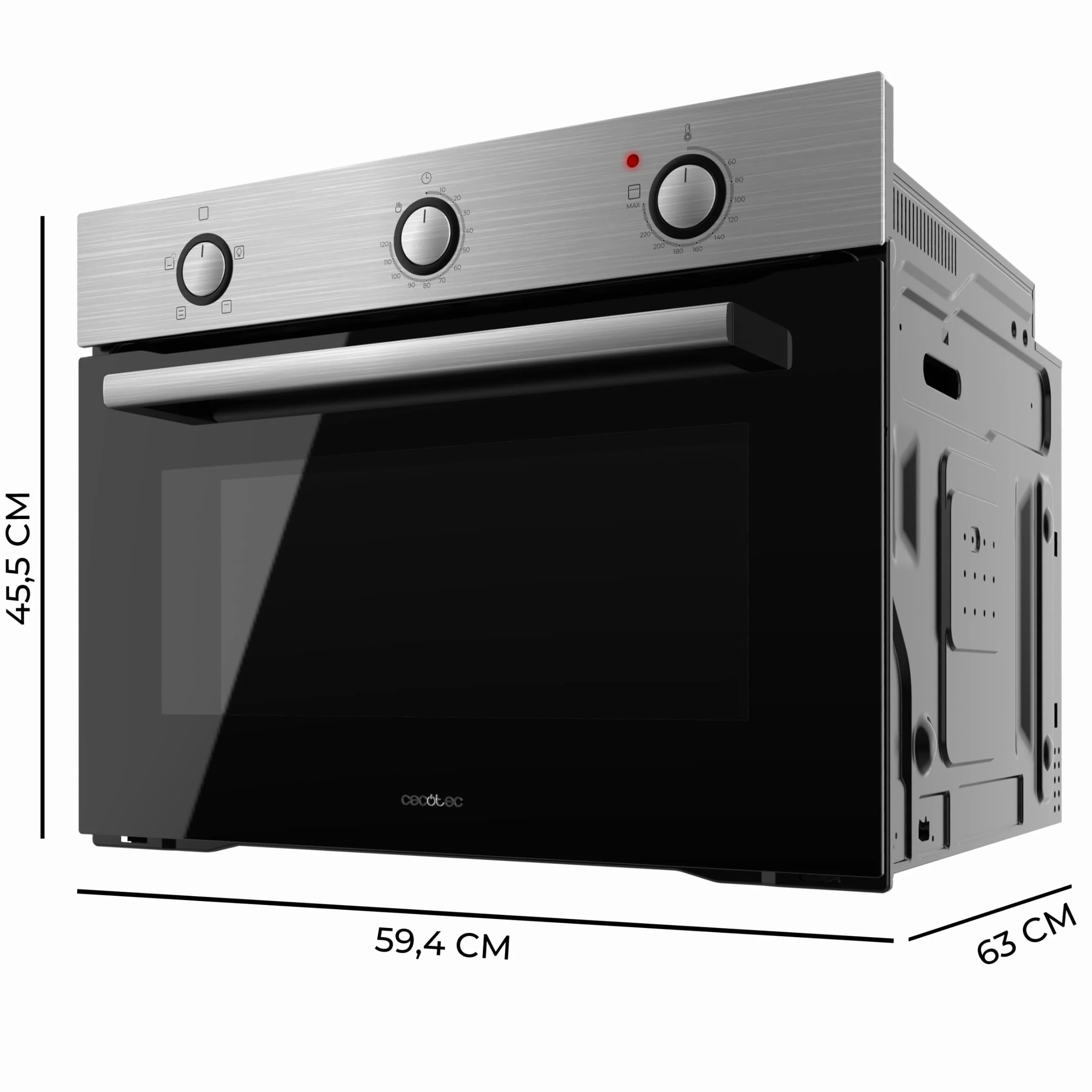 Cecotec Horno Integrable 45cm Bolero Hexa C134500 Inox 2600W 56L 4 Funciones