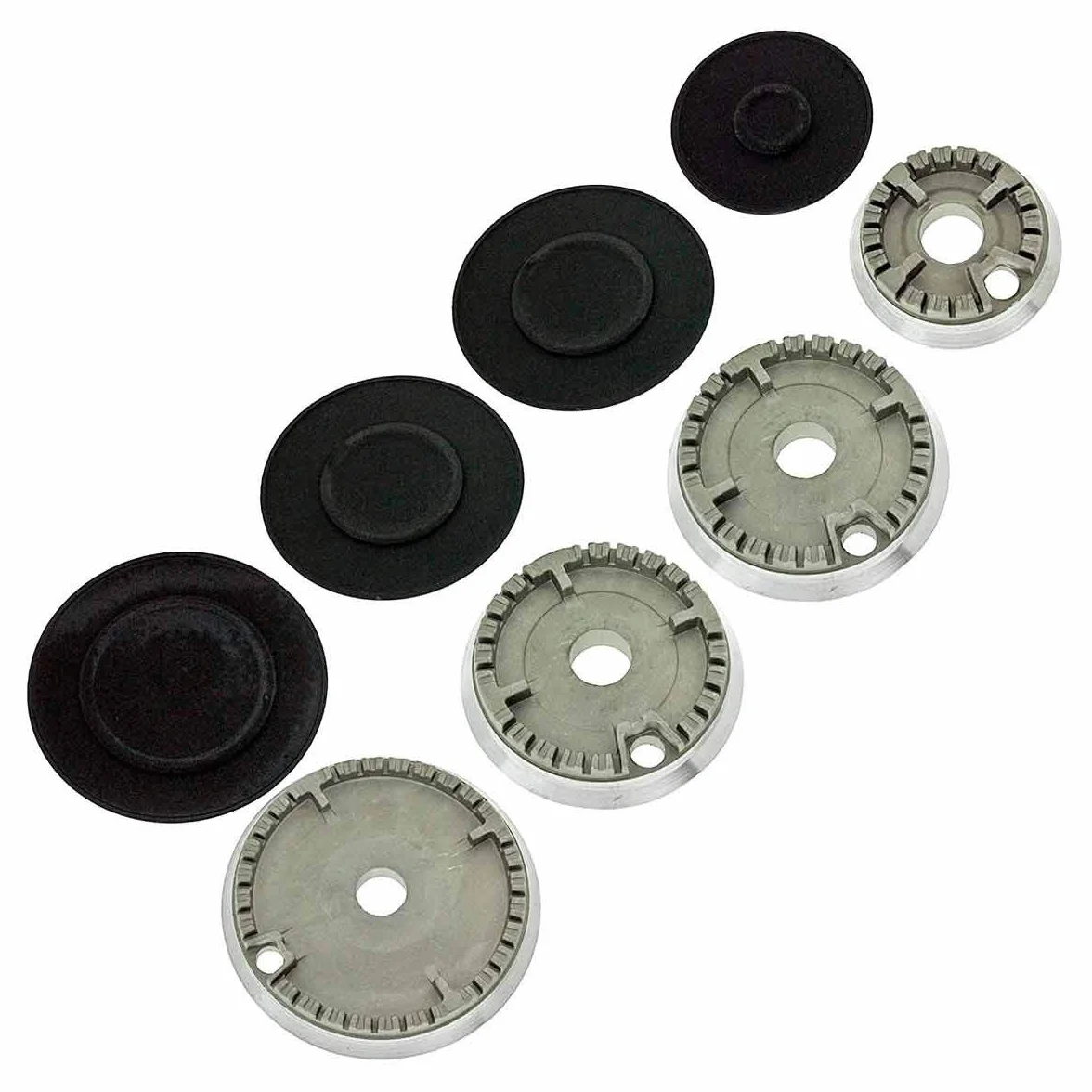 Recamania Conjunto 4 Quemadores Cocina de Gas Compatible con Teka, Balay, Fagor, Bosch, Ariston, Edesa 100 mm 75 mm 54 mm