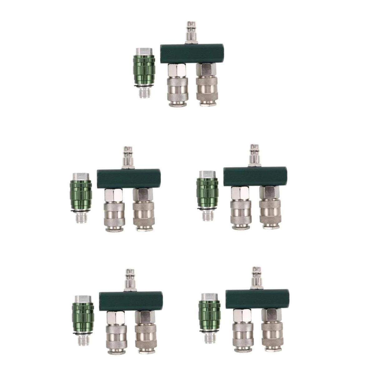 PRETYZOOM 5 Piezas Conector rápido Accesorio de manguera de aire Splitter de manguera de rápida divisores neumáticos para tubo divisor de tubo hierro niquelado