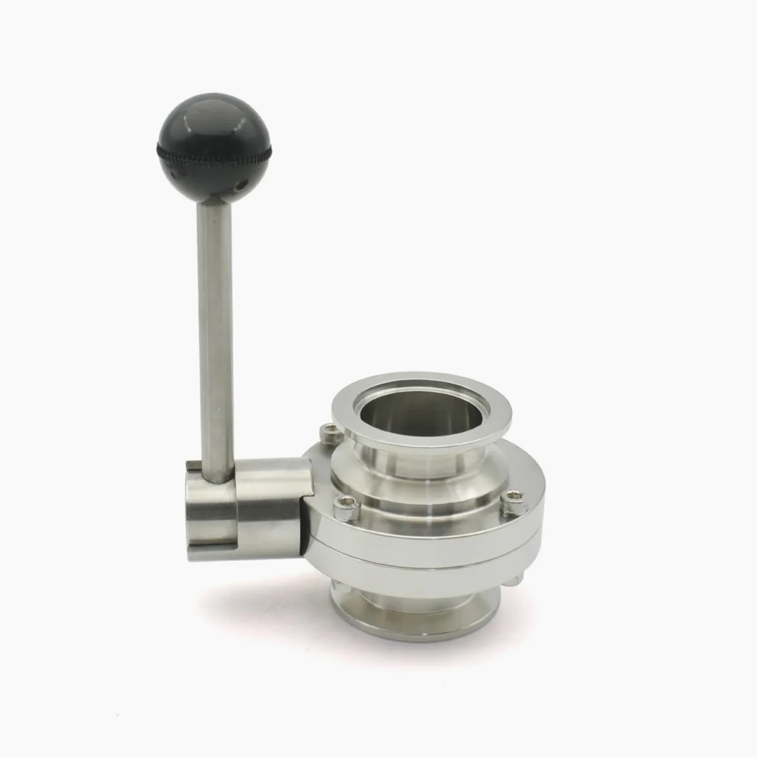 Válvula de mariposa manual de vacío KF16 KF25 KF40 KF50, válvula de control de parada de acero inoxidable SUS 304, fabricación propia(KF40)
