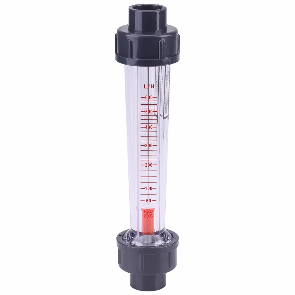 Akozon Rotameter Agua Líquida Medidor Flujo LZS-15 60-600L/H