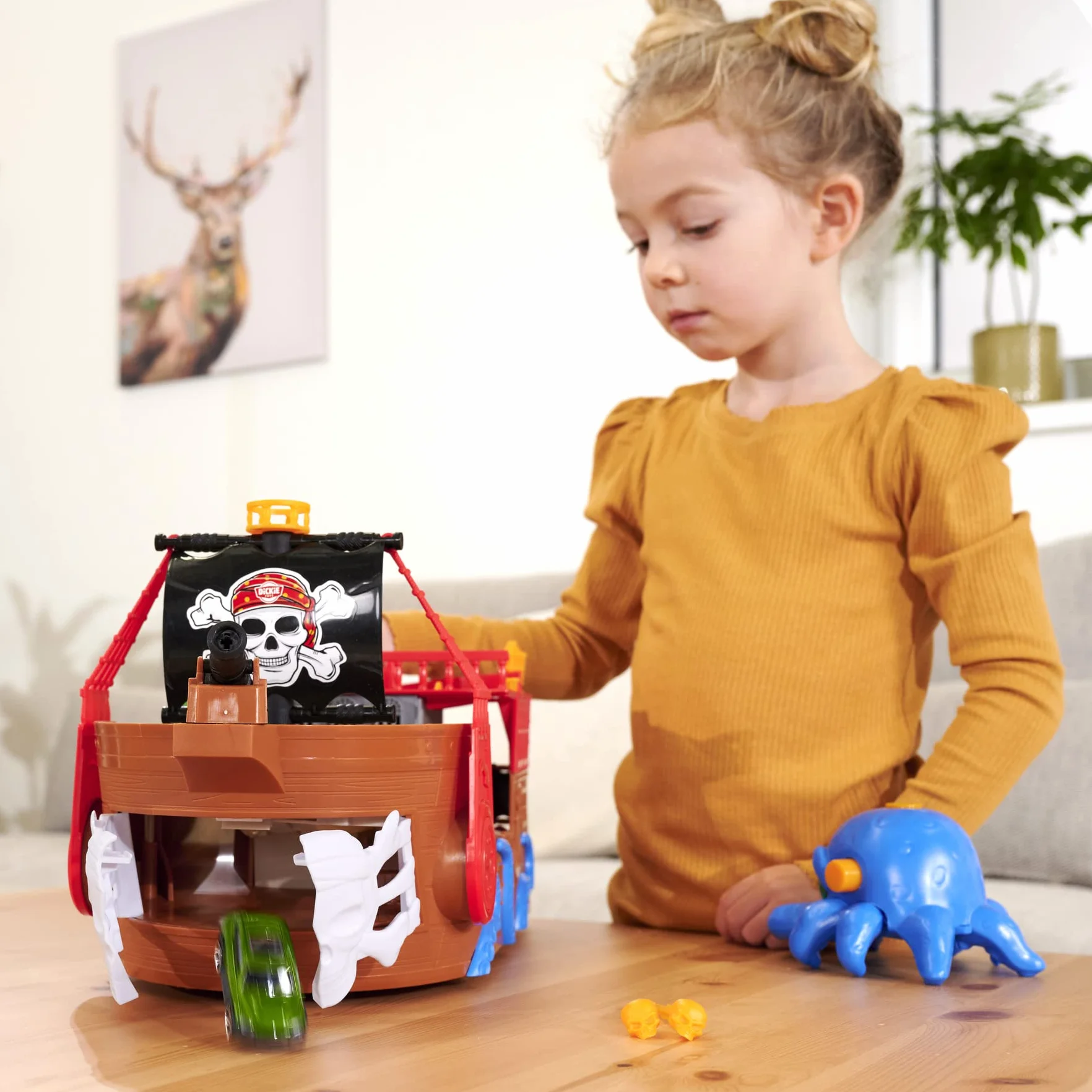 Dickie Toys Barco Pirata 41,5 cm con Efectos Especiales Luz y Sonido Juguete Baño Niños 3+