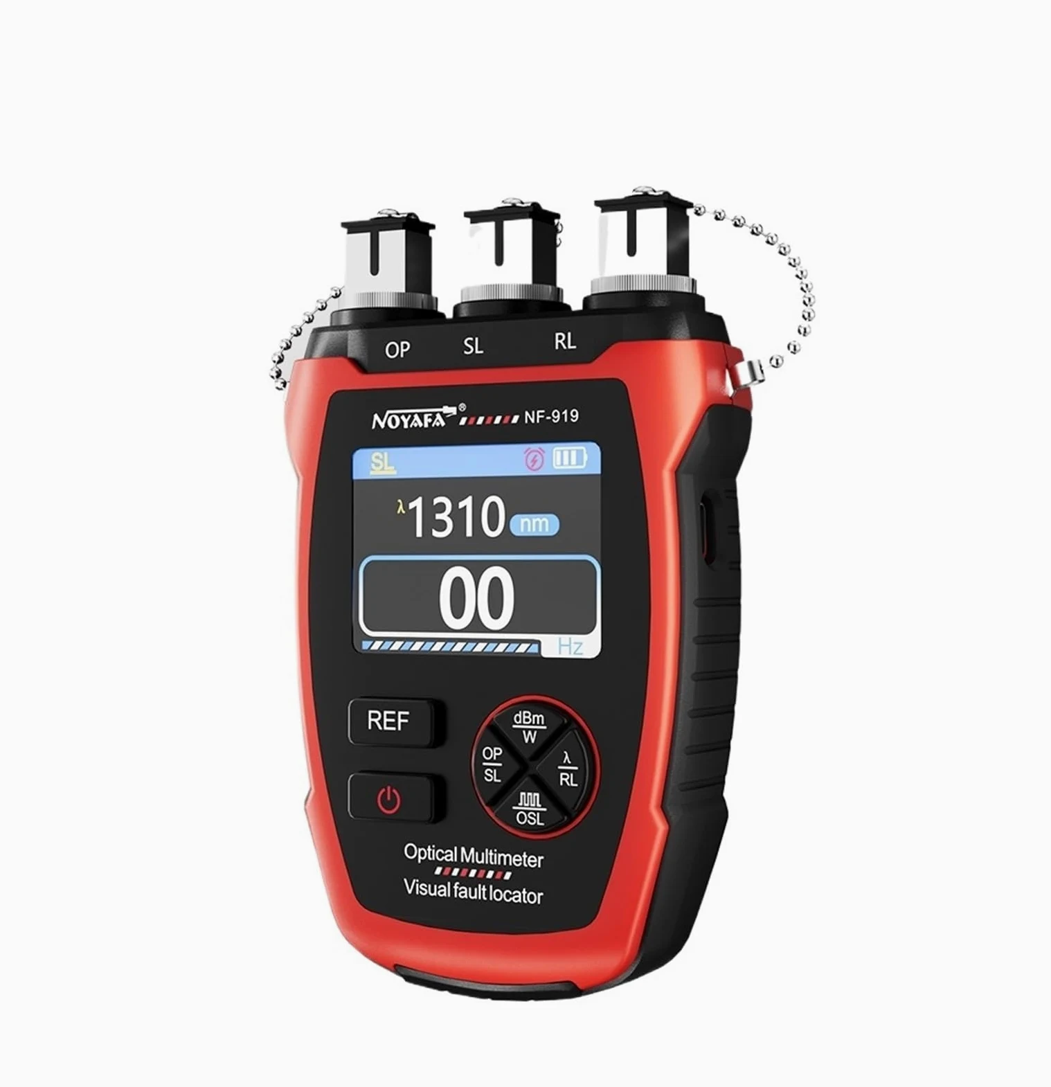 NF-919 Medidor De Fibra Óptica 3 En 1 Localizador Visual De Fallas Medidor De Potencia REF/OPM Probador De Cables De Fibra Óptica Con Luz Roja Herramienta De Red