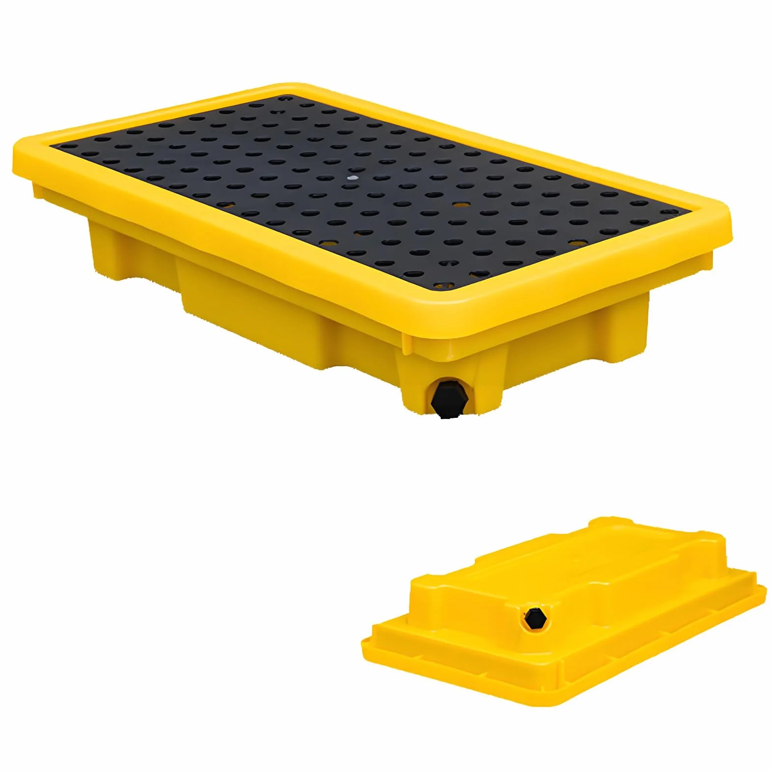 Paleta Modular De Contención De Derrames, Plataforma Modular para Derrames De Alta Resistencia para Montacargas, Bandeja De Plástico,para Tanques De Aceite Y Líquidos 66 * 36 * 12cm
