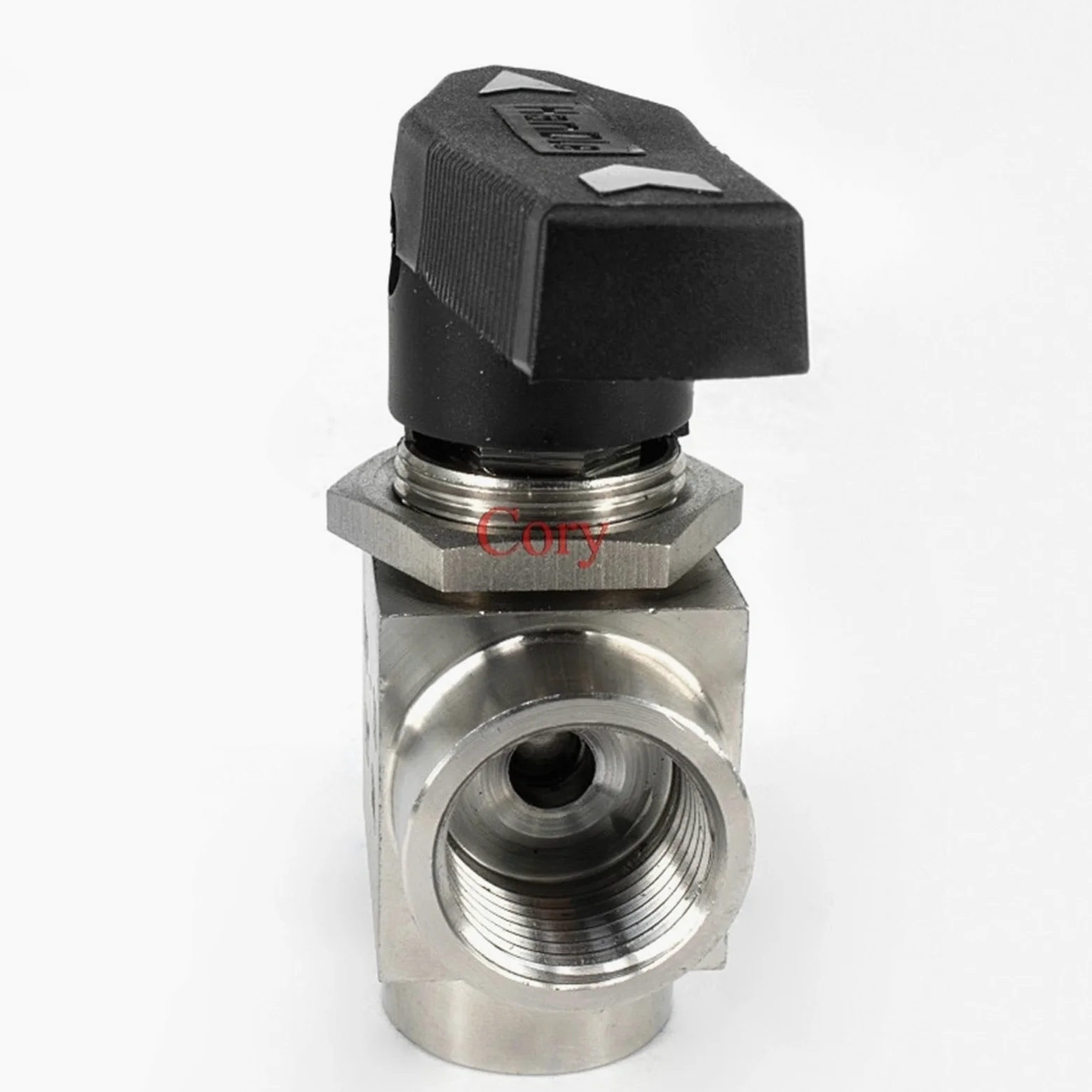 Válvula de Bola de Tres vías, Rosca Hembra G1/8", G1/4", G3/8", G1/2", G3/4", BSP, Acero Inoxidable 304, Alta presión y Temperatura.(0.25 Inch)