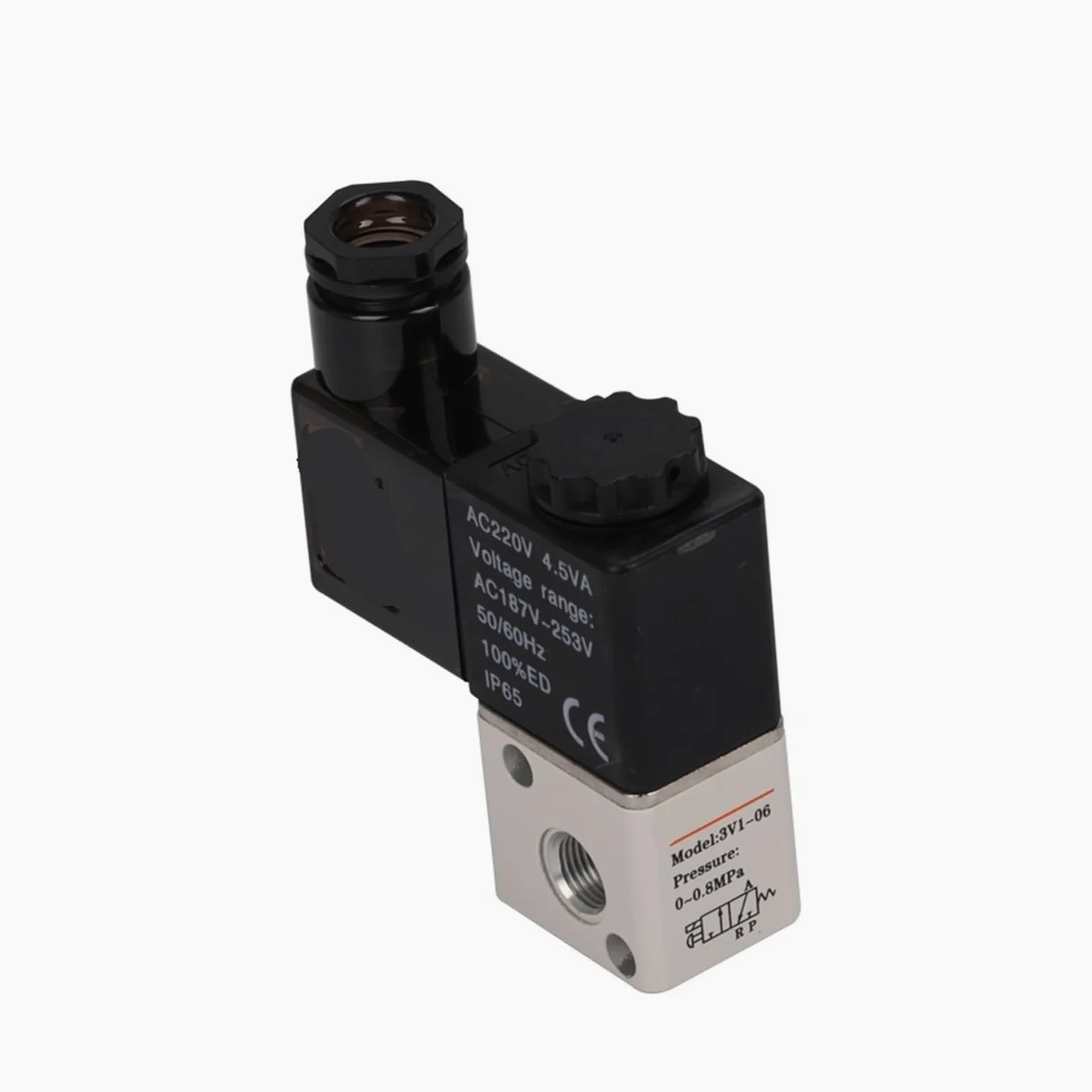 Componentes de Control Electroválvula neumática 3/2 vías 3V1-1F/2F/3F/4F/5F(3v1-06-4f)