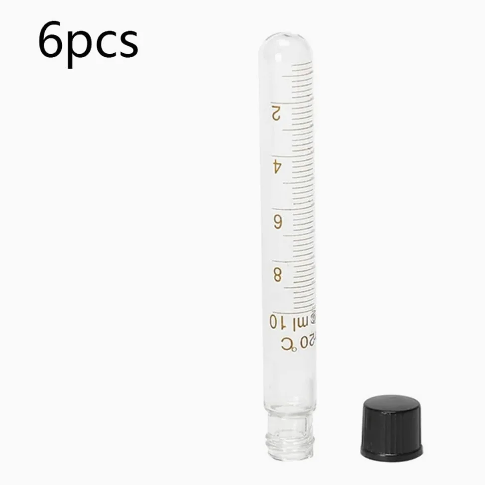 Equipos y suministros de laboratorio Tubo de centrífuga vidrio con tapa rosca, graduado, y fondo redondo, 6 unidades (20-25-30-50 ml)