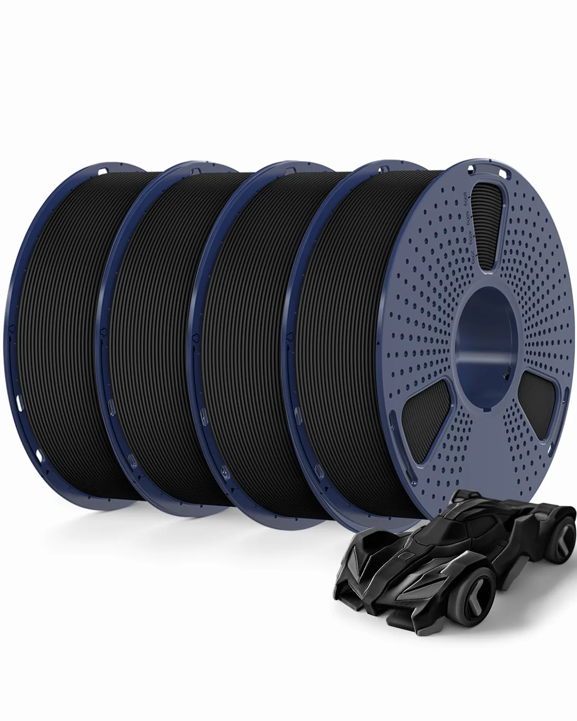 SUNLU Pack 4KG PETG Rápido - Filamento 3D 1.75mm ±0.02mm, Alta Velocidad 30-600mm/s, 4 Bobinas Negras