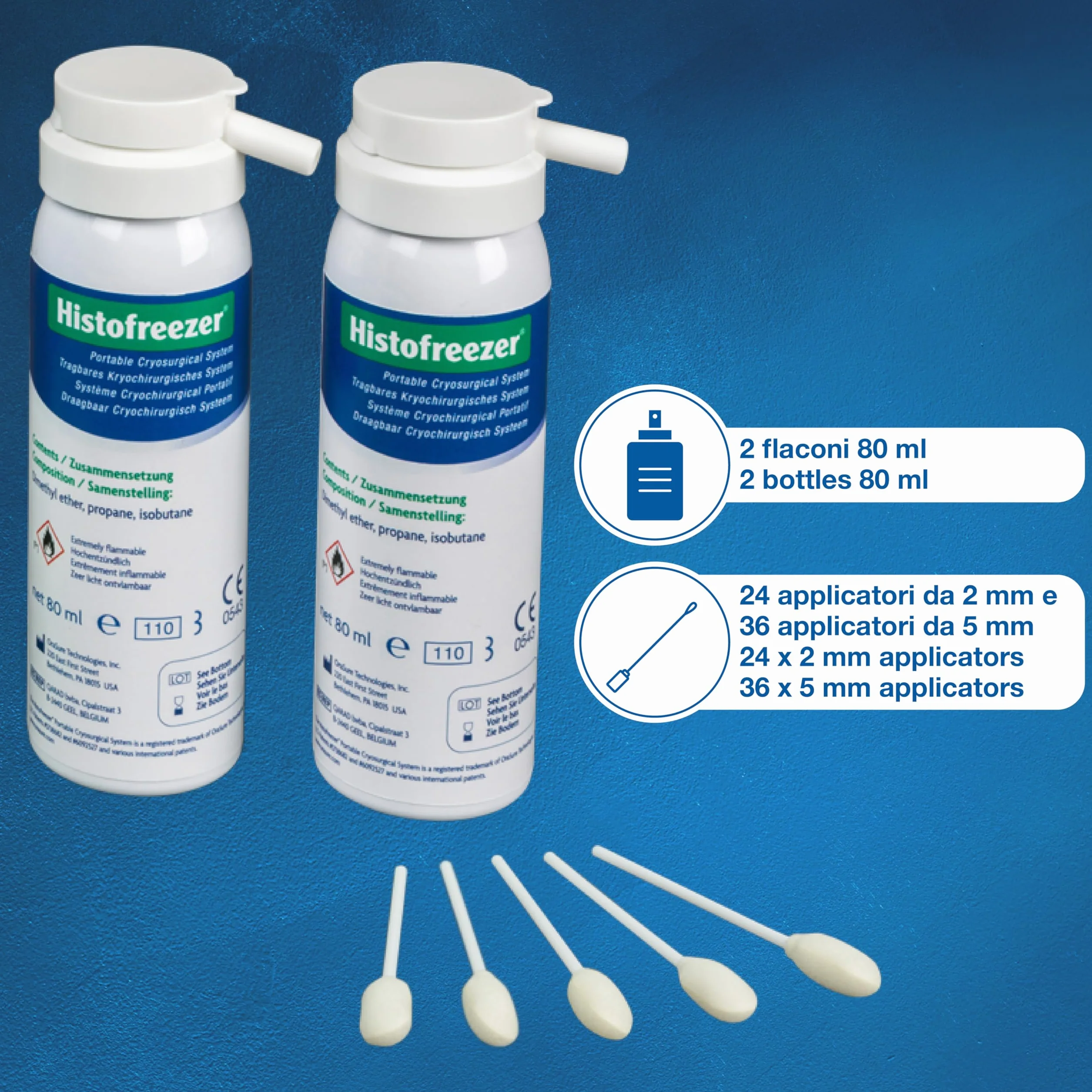 HISTOFREEZER MIX - 2x80ml + 24 zoo. 2mm + 36 app. 5mm - 1 kit
