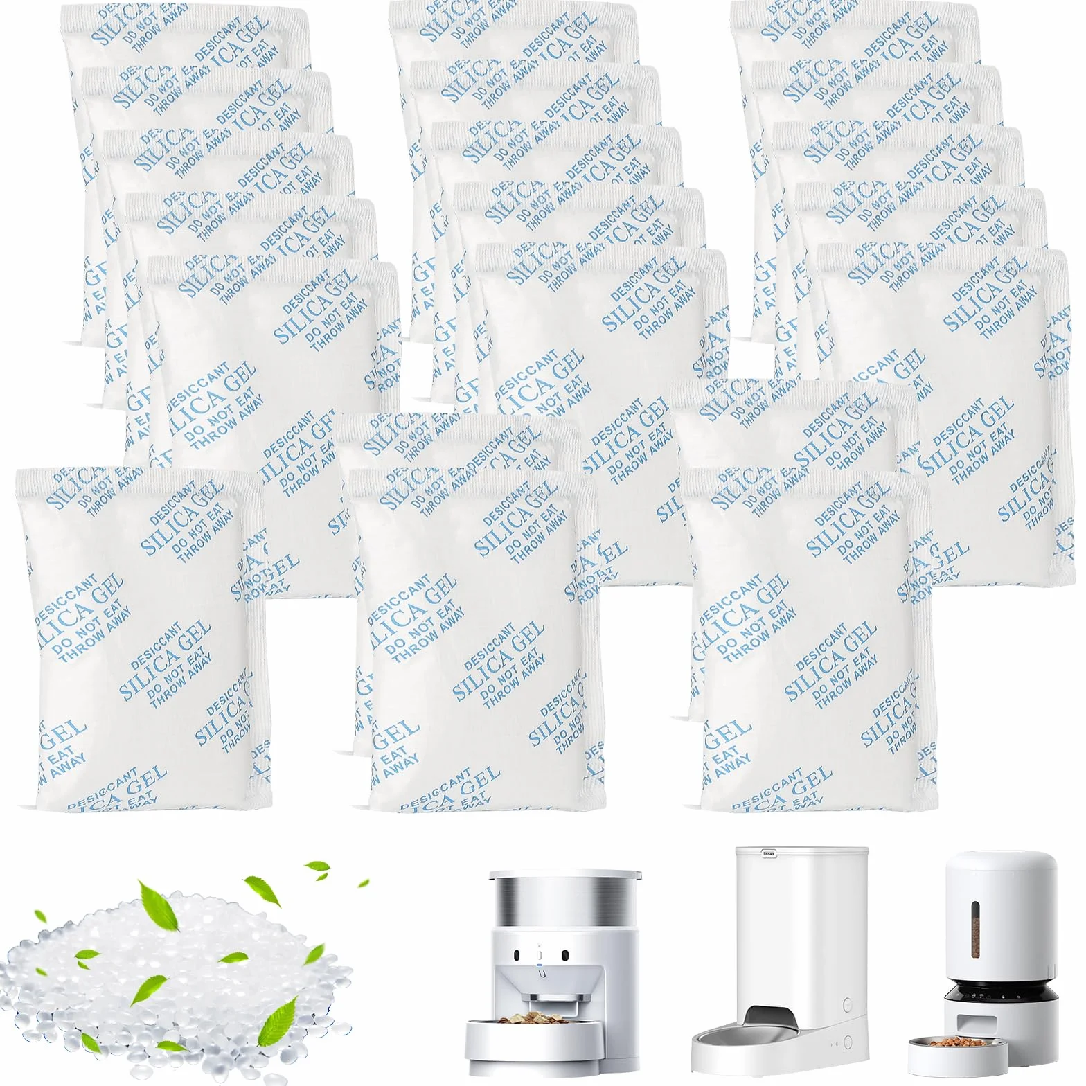 Desecante para Petkit 5L Alimentadores Automáticos para Gatos, 20 Unidades, Bolsa de Gel Seca