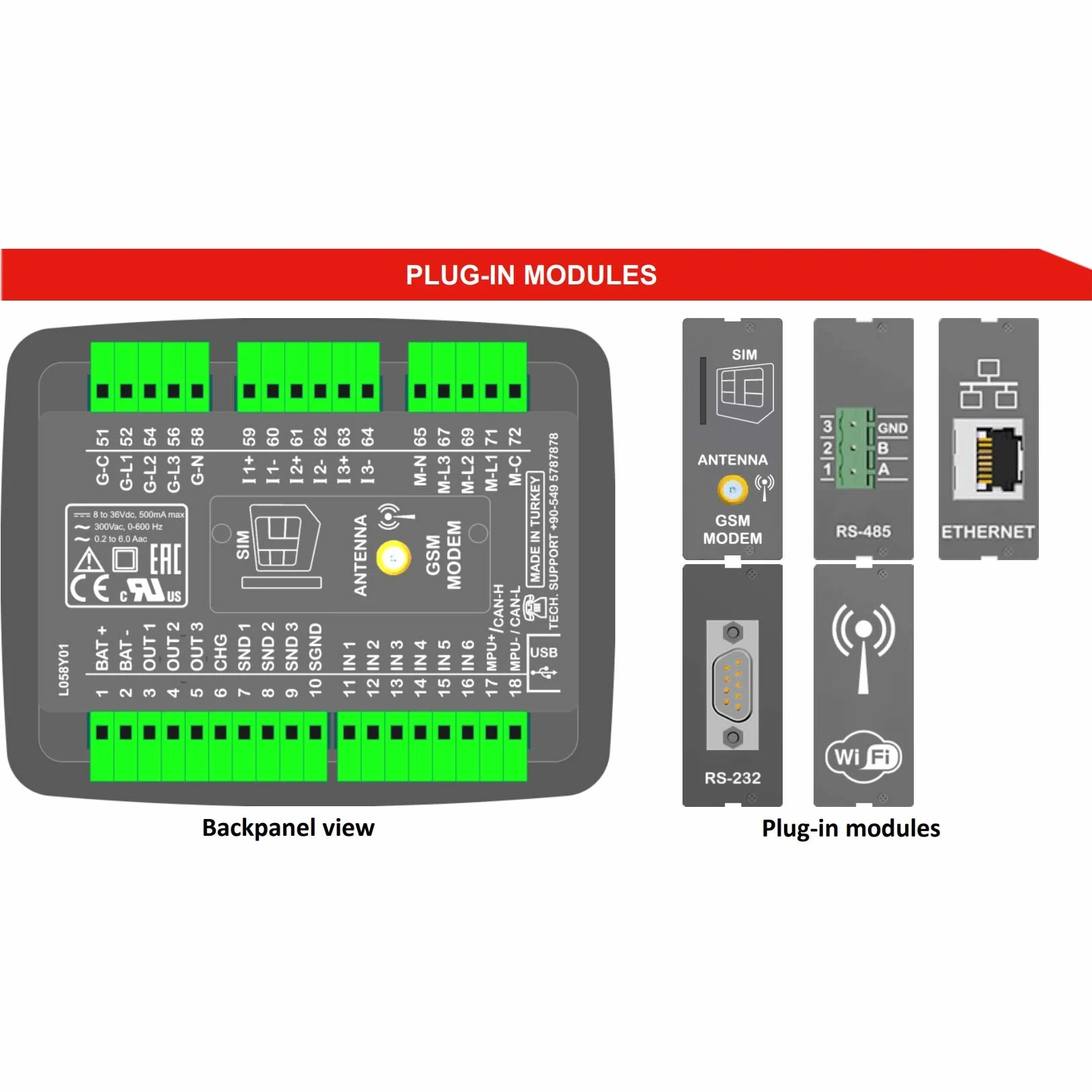 D-200-MK2 Controlador de generador multifuncional con MPU