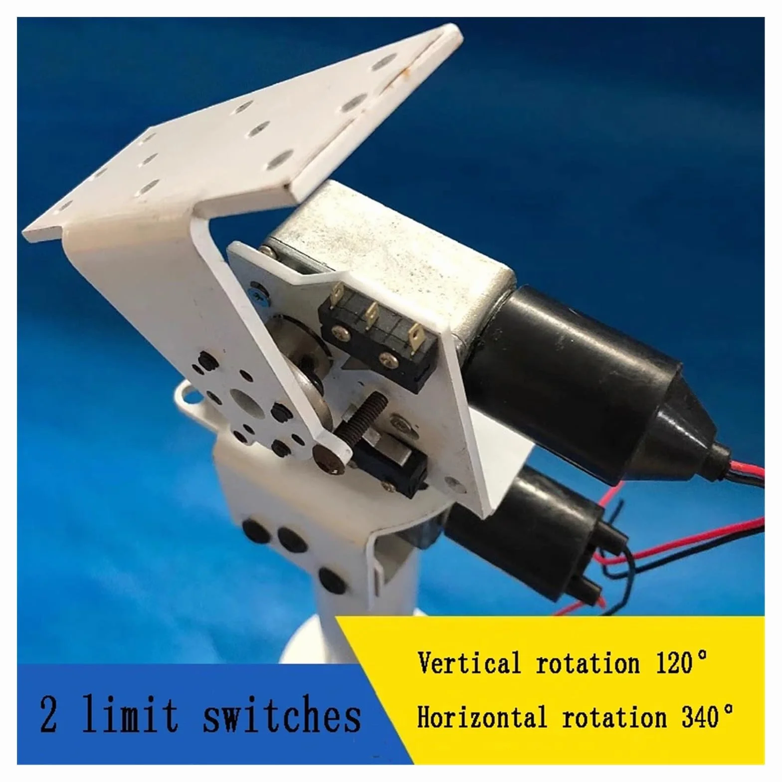 Robot de monitoreo de seguimiento Solar, cardán de doble eje CC, bricolaje, alta resistencia, alto par, totalmente metálico, eje X, eje Y Fácil de usar para principiantes y profesionales