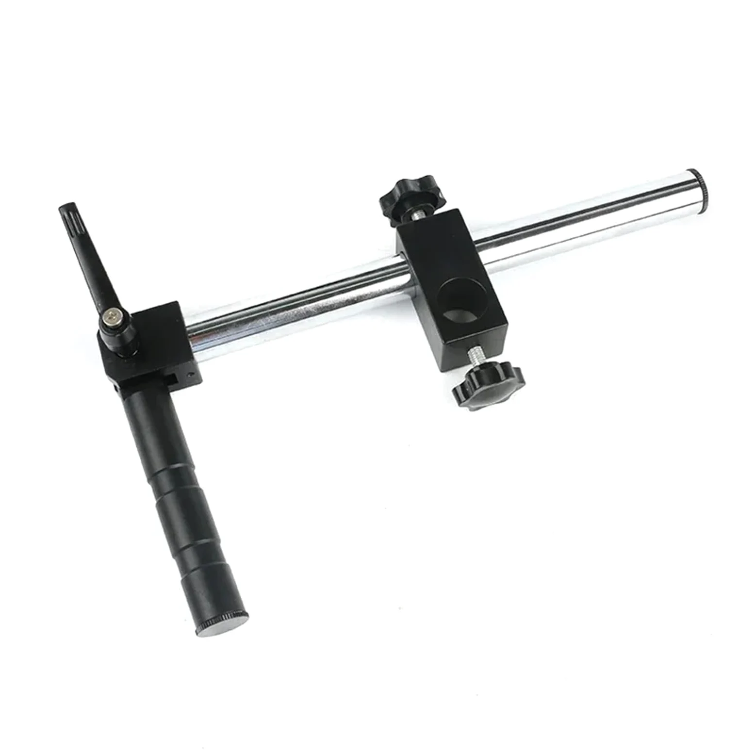 Soporte de etapas 25mm diámetro, brazo Metal ajustable varios ejes for microscopio estéreo Trinocular, cámara vídeo Industrial(Short)