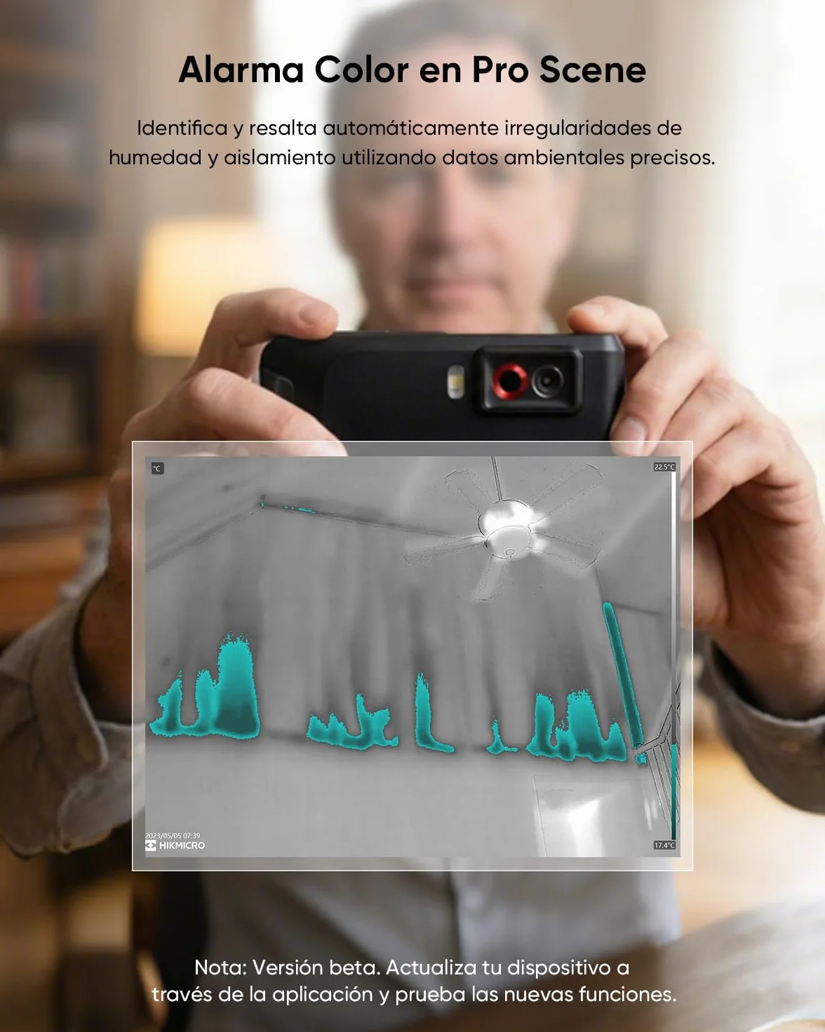 HIKMICRO Pocket2 Cámara Térmica Resolución 256 x 192 con Cámara Óptica de 8MP, 25 Hz, Wi-Fi, Cámara Térmica con Pantalla Táctil de 3,5'', IP54, 4ºF~752ºF