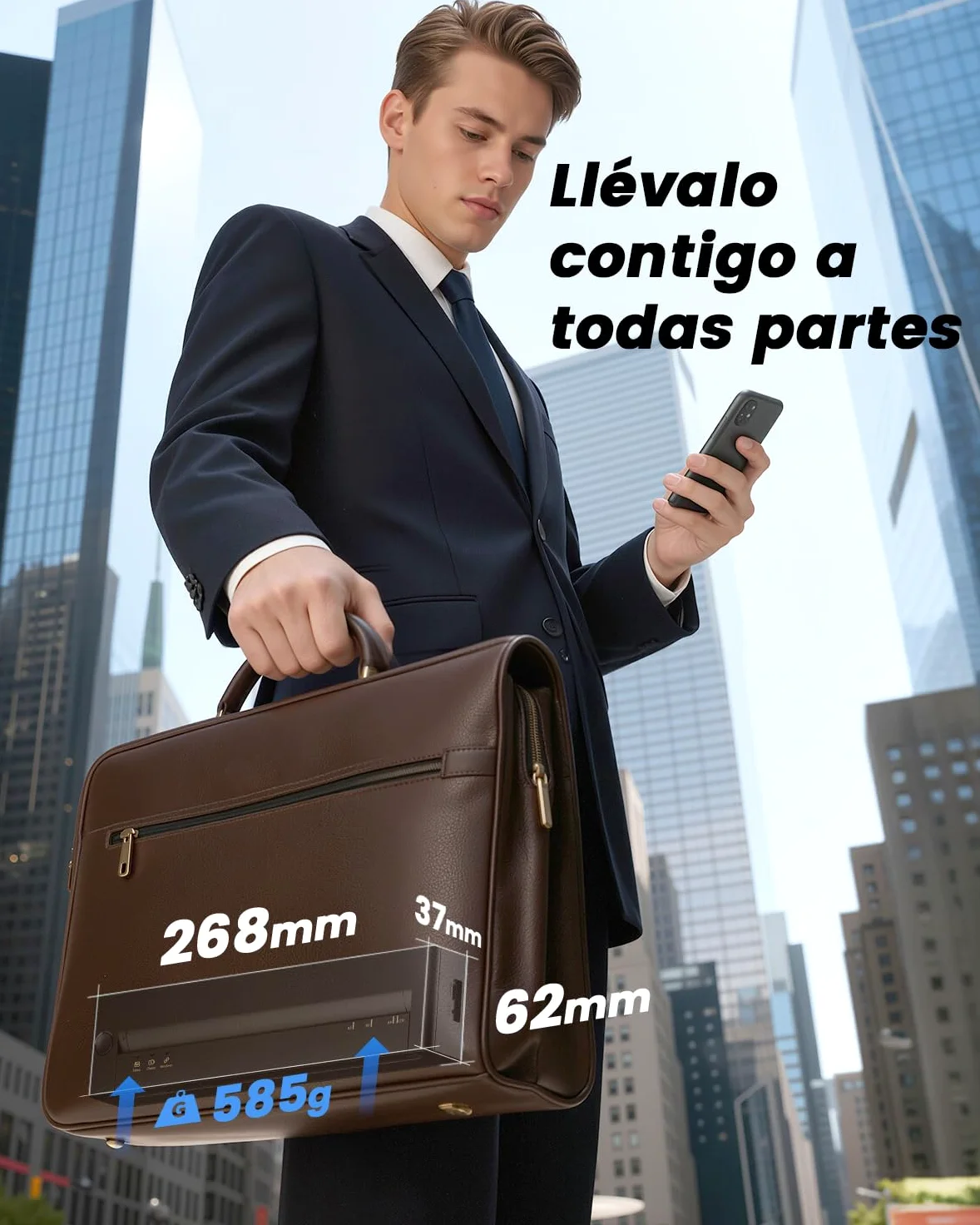 TATTMUSE Impresora Térmica Portátil A4 – Compatible con Tamaños A4/A5/B5, Conexión Bluetooth, Ideal para Estudio y Oficina, Impresión Monocromática, Viajar