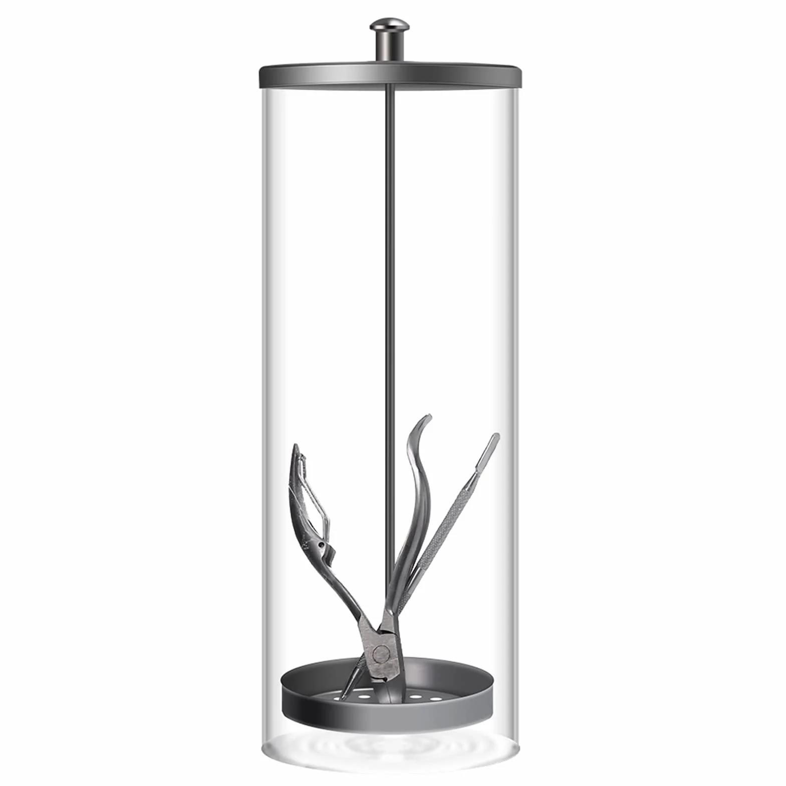 Esterilizador Jarra para herramientas de manicura Salón de tatuaje Contenedor de esterilización (9 Inch)