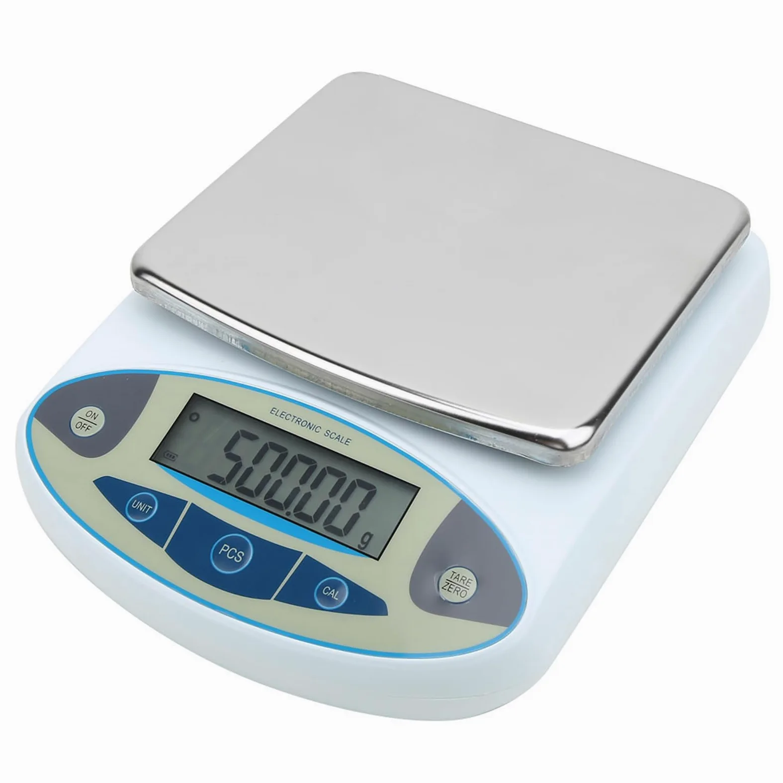 Walfront Balanza Digital de Laboratorio, Balanza de Precisión 5000 G 0,01 G for Pesaje en Laboratorio (Enchufe de la UE)