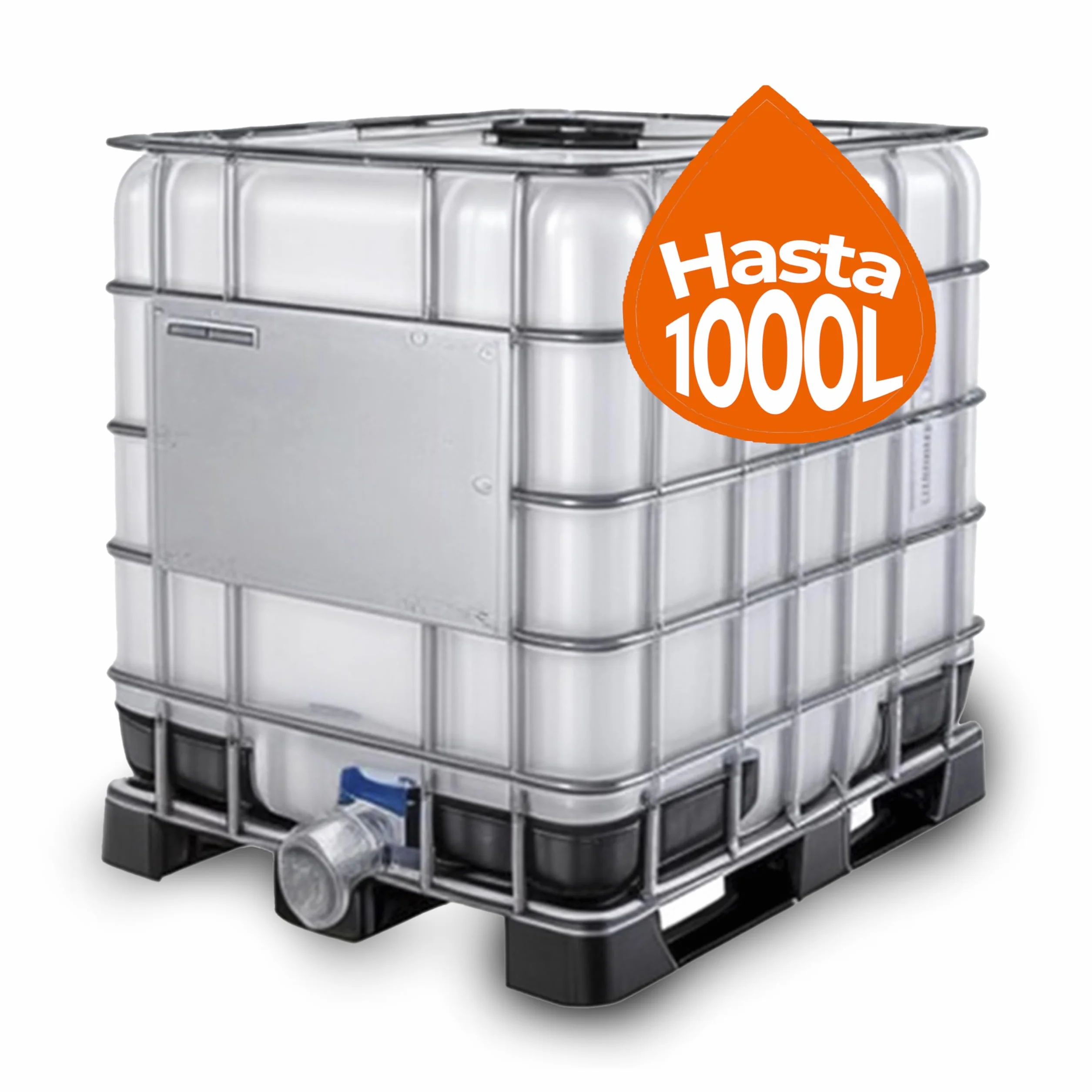 Contenedor depósito de 1000 litros IBC-GRG con palet de plástico ADR