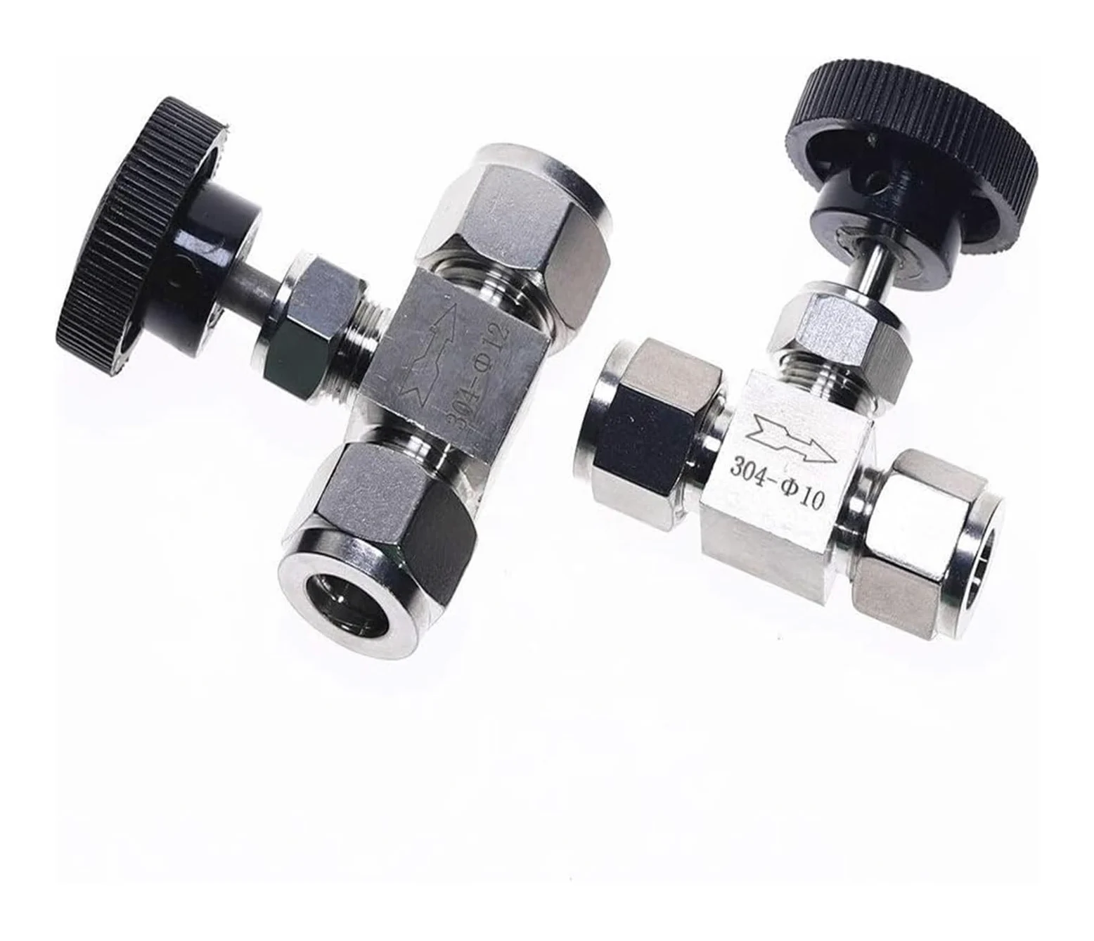 válvula de bola de tubería, Válvula de aguja ajustable, aislamiento acero inoxidable for corte línea agua, aceite, aire, gas y combustible(12mm)