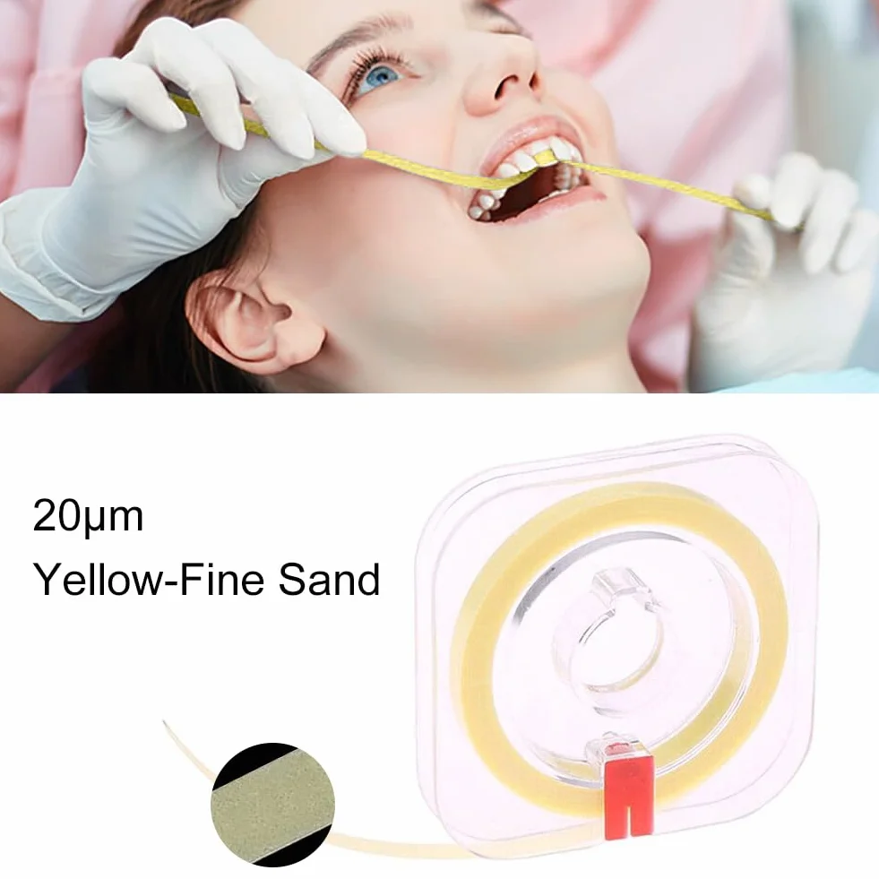 Papel de Lija Dental 20μm Tiras de Pulido Dental para Limpiar Dientes Herramientas de Cuidado Bucal