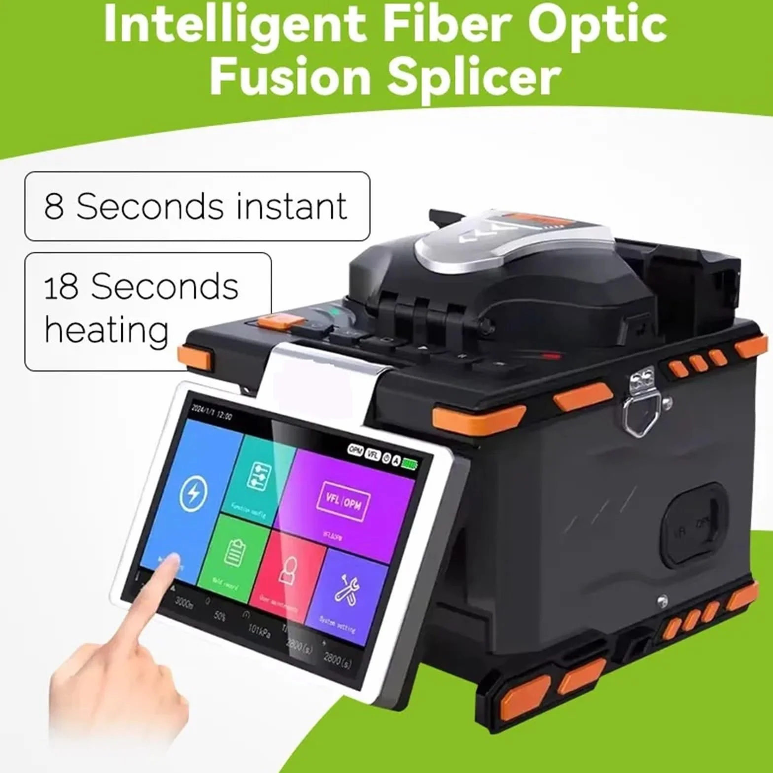 Detector de fibra óptica, Empalmador de fibra óptica M5 FTTH, compatible con varios idiomas, 6 motores