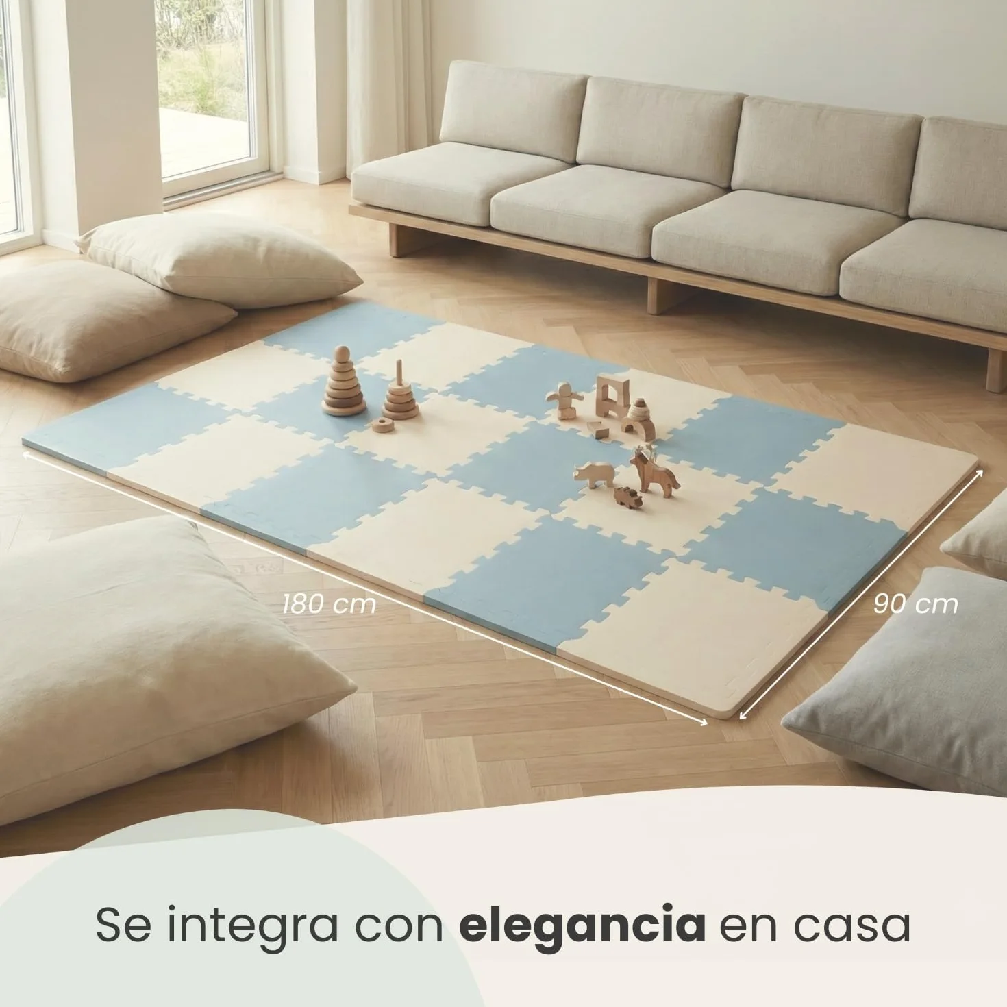 LittleTom Alfombra Puzzle para Niños 30x30 cm Espuma EVA Antideslizante Certificada TÜV