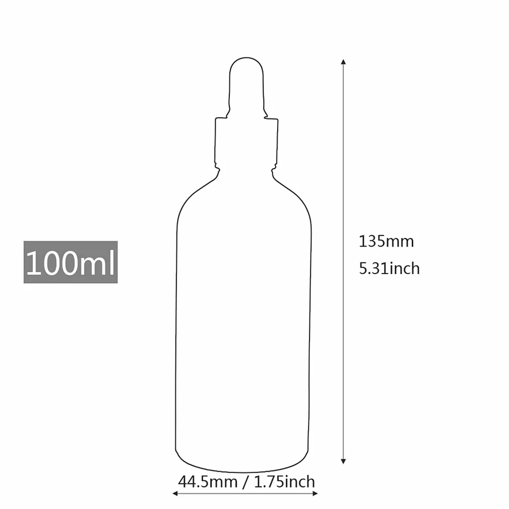 24 Piezas Negro Frasco Cuentagotas Cristal 100ml, Botellas Cuentagotas Vacío con Pipeta de Vidrio Oro/Negro, para Fragancias de Arorapia de Aceites Esenciales, Masaje, Viaje