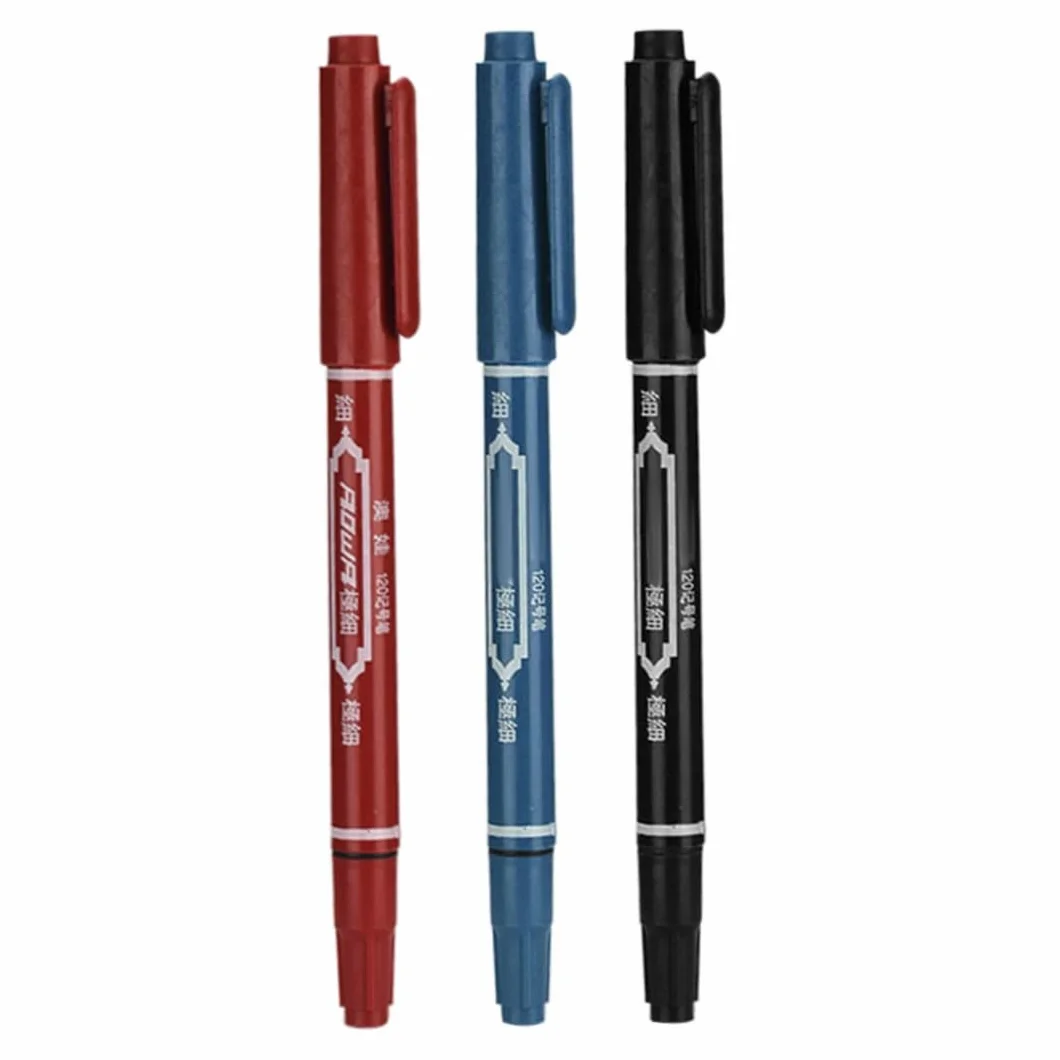 Marcador de Tatuaje Bolígrafo Impermeable Doble Cabeza 3pcs 5.39 Pulgadas