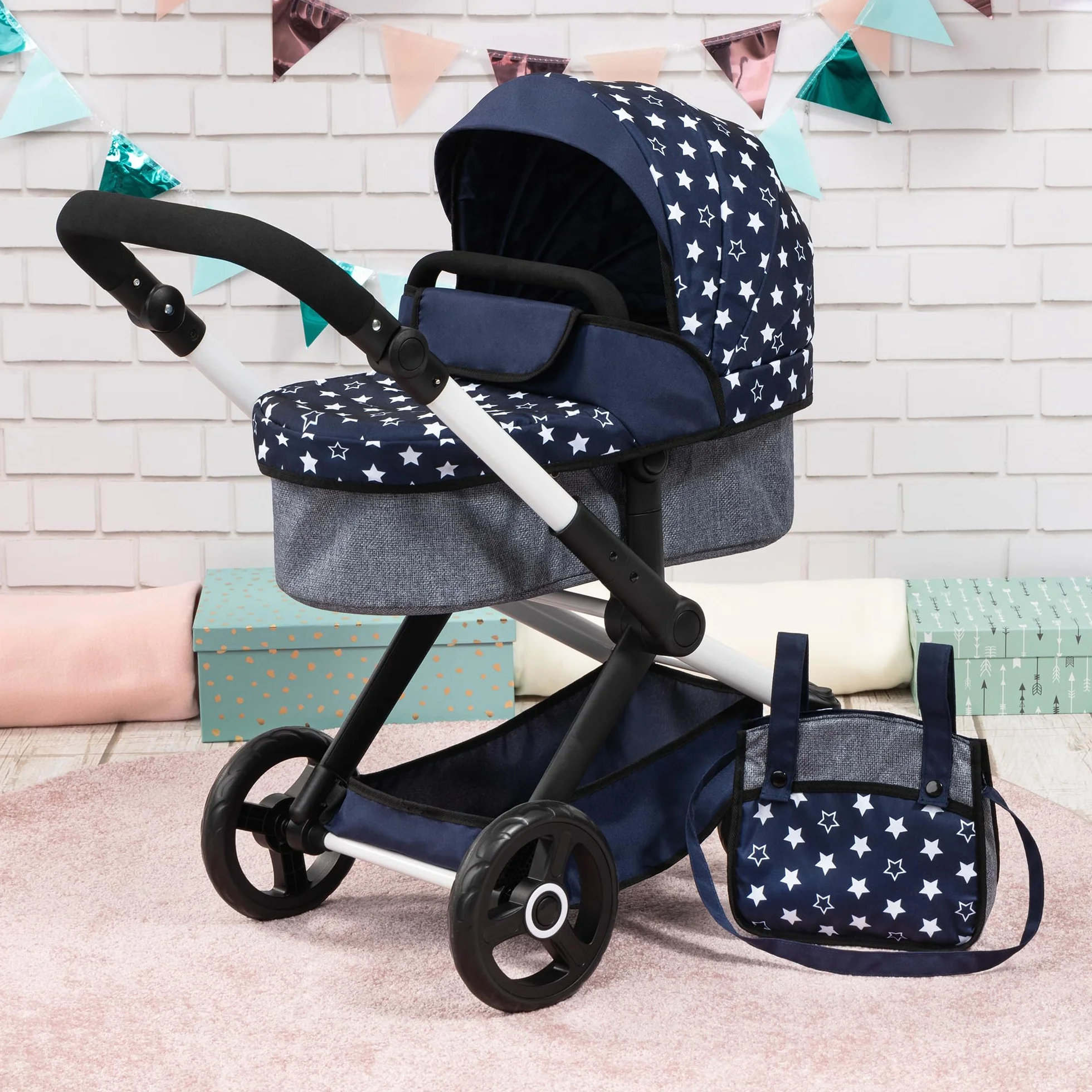 Bayer Design Cochecito de muñeca Combi Xeo Convertible Regulable en Altura