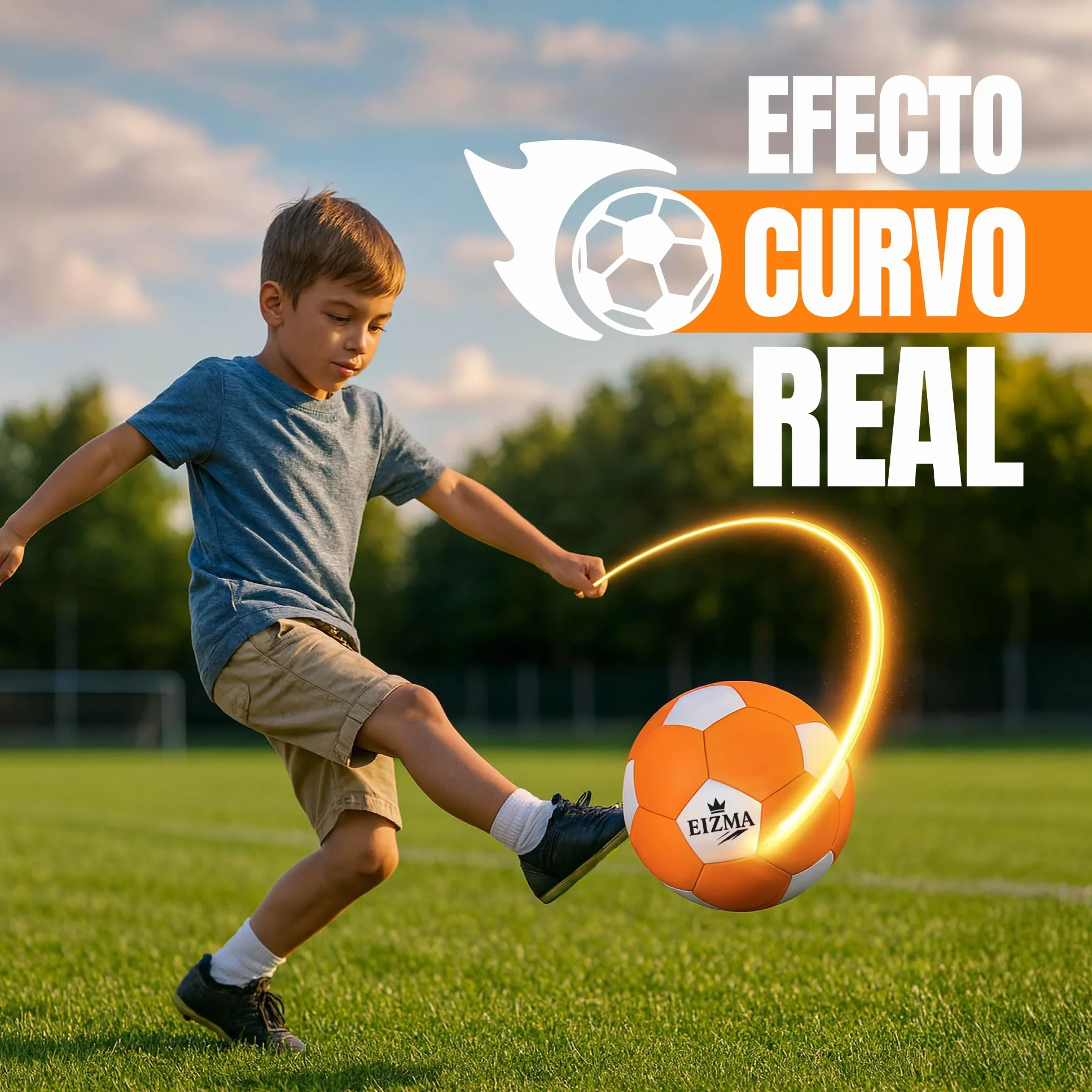 Balón de fútbol con Efecto Curva para niños, Espuma EVA, Suave, Ideal para Principiantes