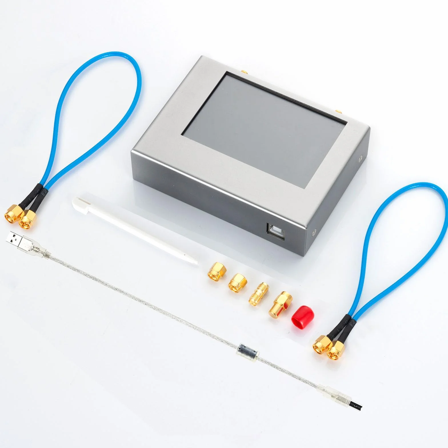 Actualizado NanoVNA V2 PLUS4 Analizador De Redes Vectoriales 50kHz-4GHz, AURSINC 4'' Antena Analista HF VHF UHF Medición De Los Parámetros S, Relación De Onda Estacionaria De Voltaje