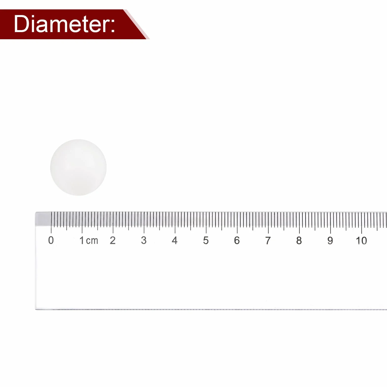 sourcing map 2uds PA Nylon Sólido Plástico Bolas 18mm G3 Precisión Rodamiento Bola
