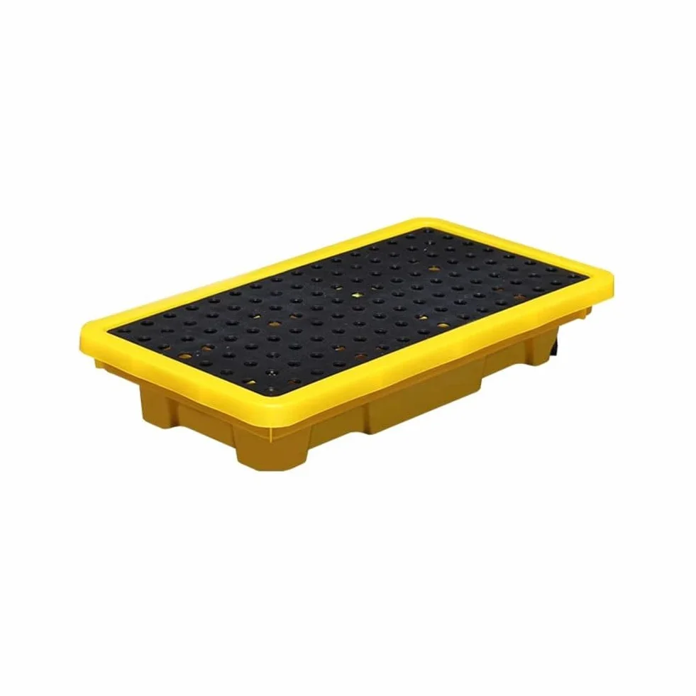 Plataforma de Control de desbordamiento - Paletas de plástico industriales para bidones de Aceite Usado - Contenedores herméticos para Uso en Laboratorio