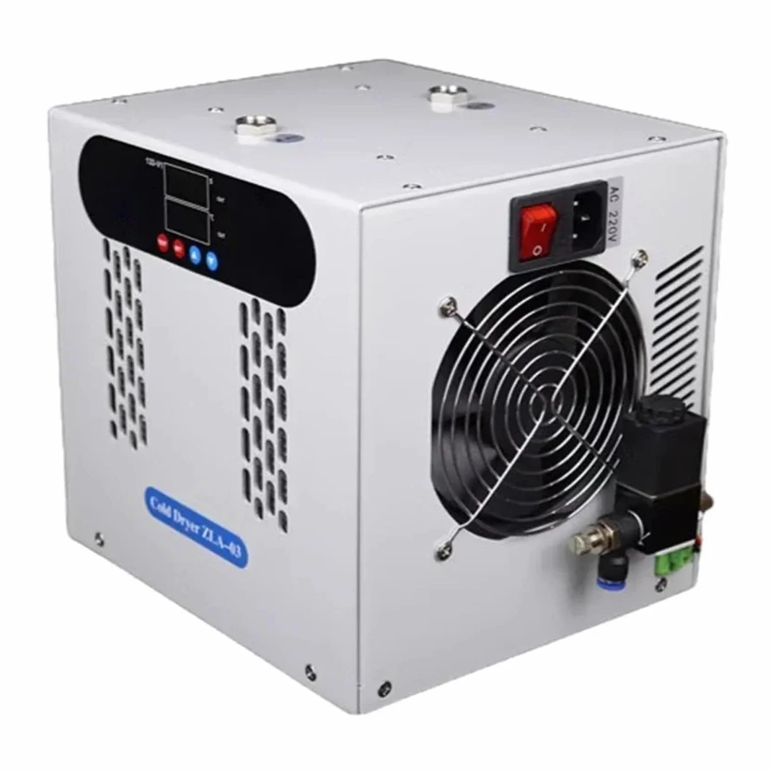 Secador de Aire frío de 200 l/min con Condensador electrónico, Filtro de extracción de Agua, deshumidificador y secador frigorífico. Amplia compatibilidad