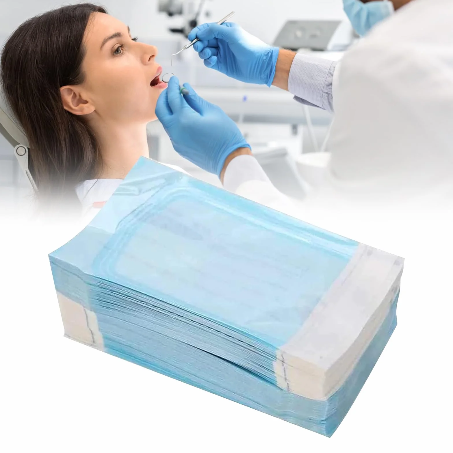 Bolsa de Esterilización Dental 100pcs 57 x 130 mm Auto Sellado