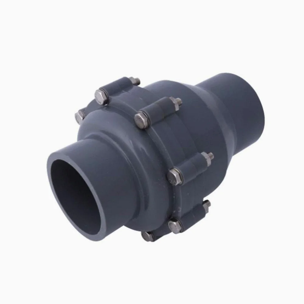 Válvula de cierre con rosca, Horizontal vertical universal de la válvula retención plástica del PVC aleta interna DN25 DN32 DN40 DN50(Inner Dia.160)