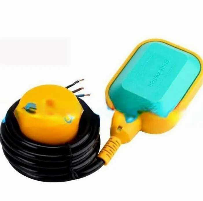 Interruptor de flotador EM15-N de 2 m for control de nivel de agua en sistemas de bombeo domésticos.
