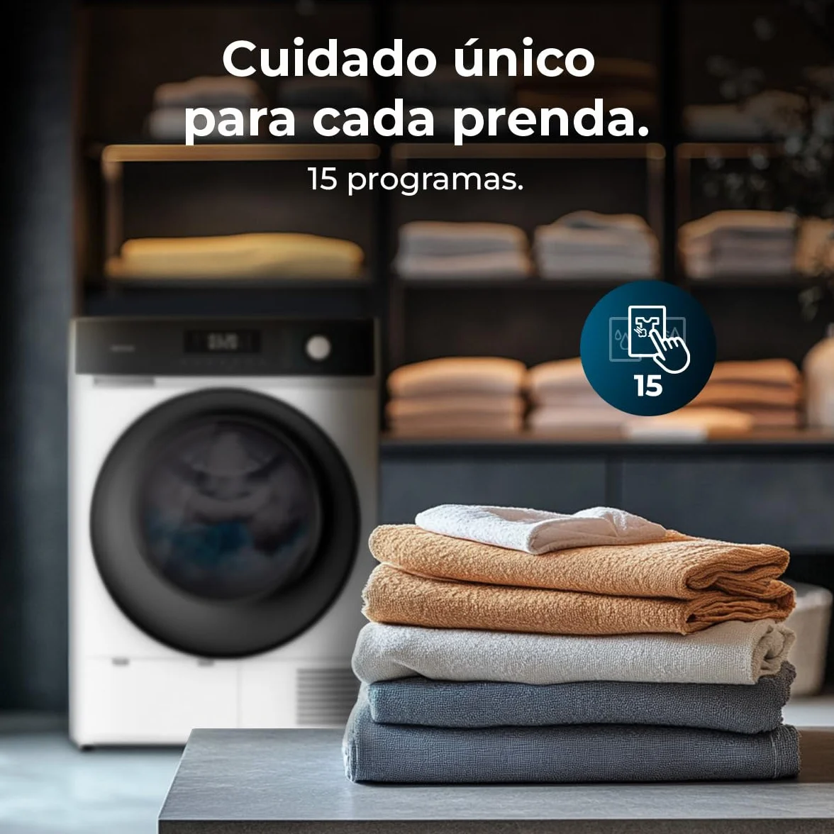 Cecotec Secadora de Ropa 8Kg Bomba de Calor Bolero Dresscode Dry 8330 Clase A++ 15 Programas Blanco