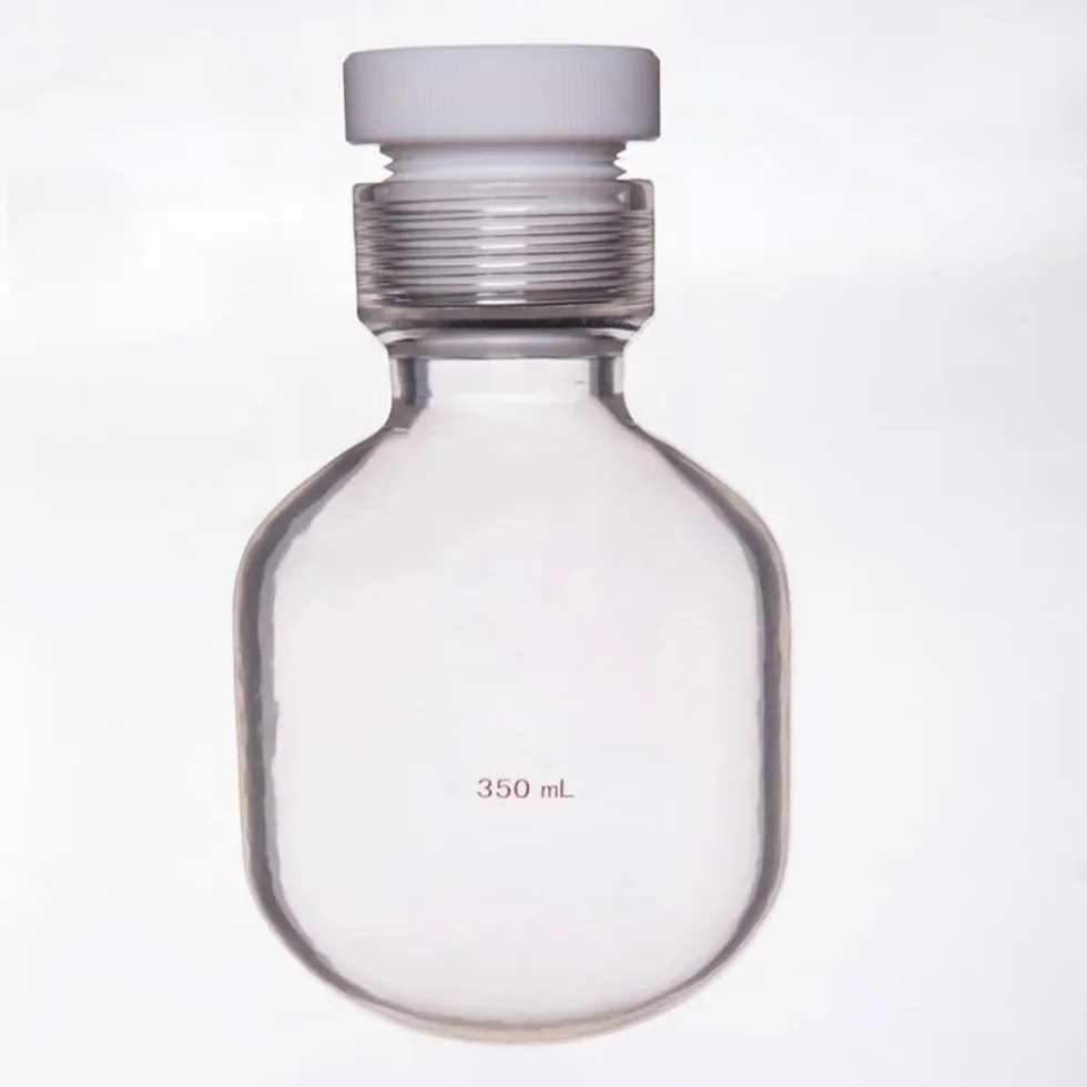 Cristalería de Laboratorio Tapón de rosca interna de PTFE for revestimiento de botellas de pared gruesa resistente a la presión P17(100mL-P170100D)