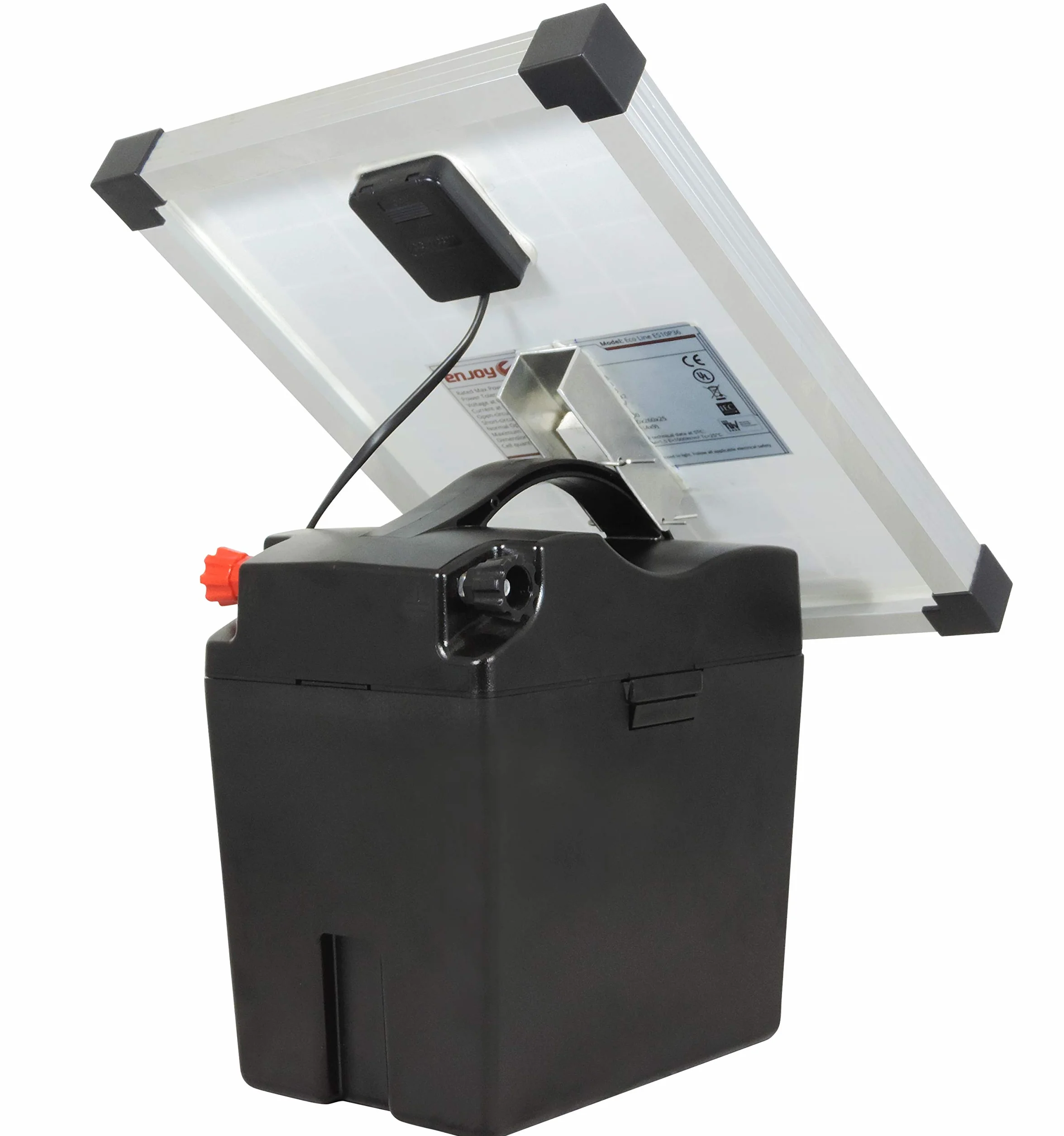 Koll Living Cowboy B7000 - Vallador de pastos (con batería de 12 V y módulo solar de 10 W, prácticamente no requiere mantenimiento, batería recargable)