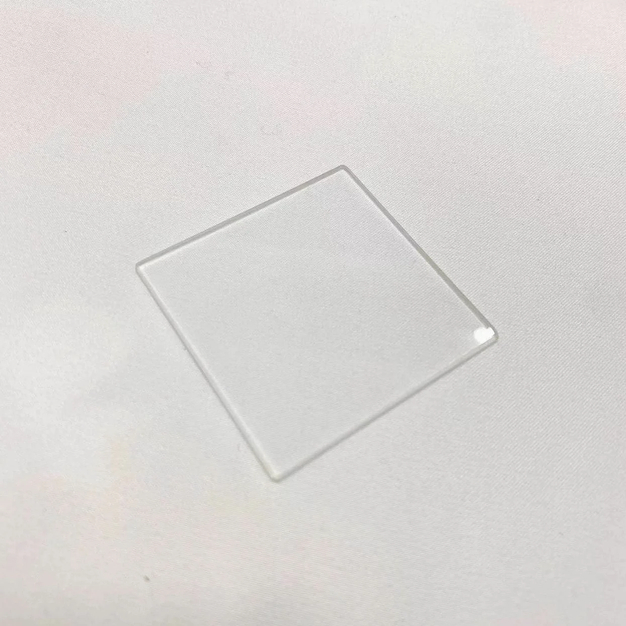 10 Piezas de tamaño Total 25 x 25 x 1 mm, Cristal de Cuarzo de sílice Fundido Transparente.