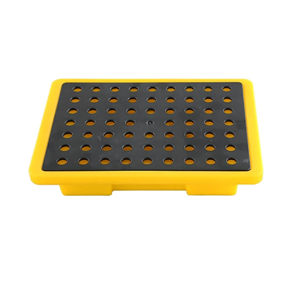 Bandeja de retención con Rejilla, contención Secundaria a Prueba de Fugas para Aceite y químicos, Plataforma Robusta para Taller, Industria y Almacenamiento,1 pcs,49x35.5x9.5cm