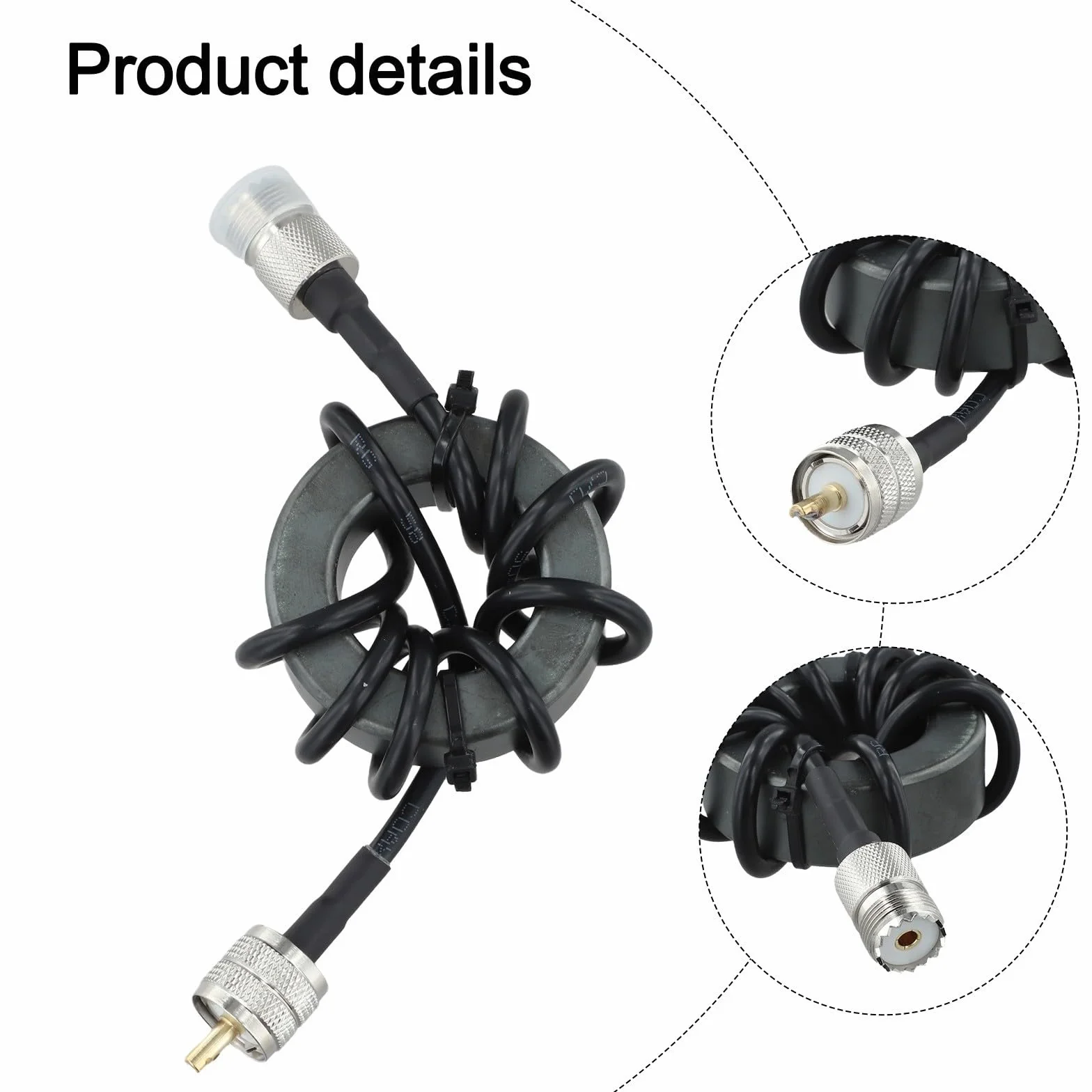 Balun núcleo de ferrita supresor HF 1.8-30MHz modo común para coaxial (EM-43)